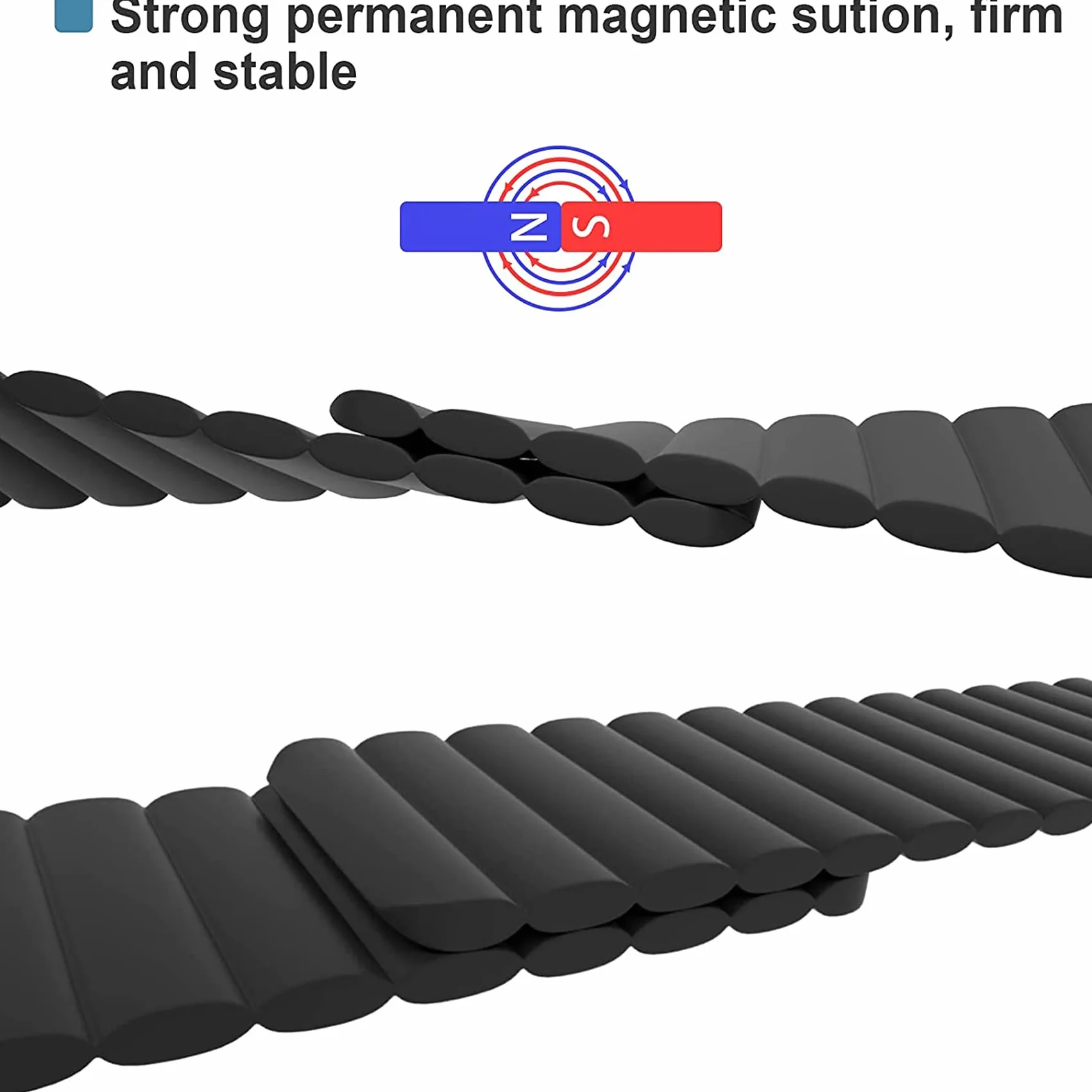 Magnetyczny pasek do zegarka, silikonowy pasek do zegarka, 20 mm, 22 mm, opaska na nadgarstek, szybkie zapięcie, regulowane magnetyczne zamknięcie, pasek do zegarka, kompatybilny z Galaxy Gear S2 S3