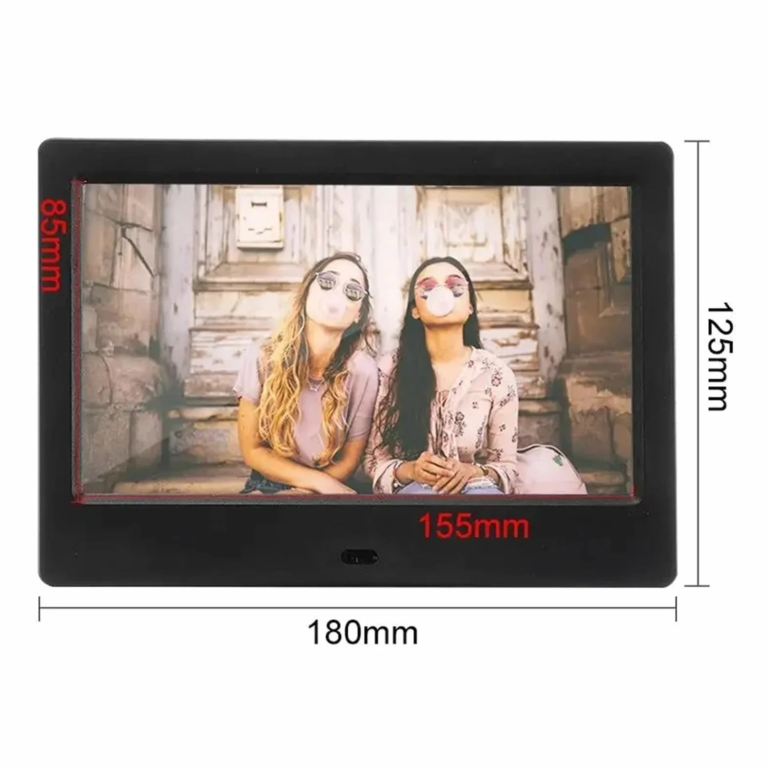 7-calowy Ekran 16:9 Cyfrowa Ramka Na Zdjęcia Elektroniczny Album Ze Zdjęciami Muzyka Film Pełna Funkcja Dobry Prezent Kalendarz Dekoracji Wnętrz Easy Share(Black)