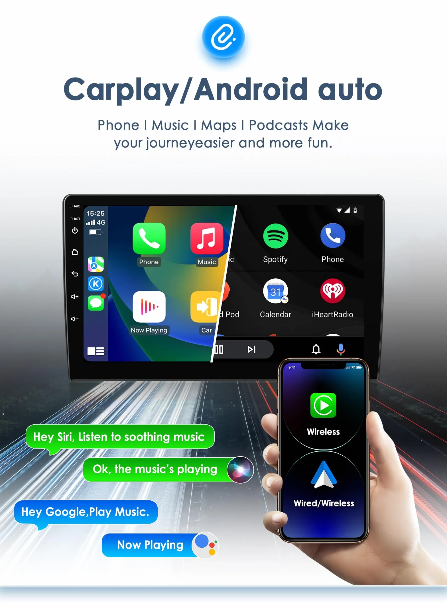 Ossuret Radio samochodowe do Alfa Romeo MiTo 955 (2008-2016), 9 cali Android 13 Ekran dotykowy 2+32 GB GPS nawigacja z Carplay Android Auto WiFi Bluetooth sterowanie kierownicą
