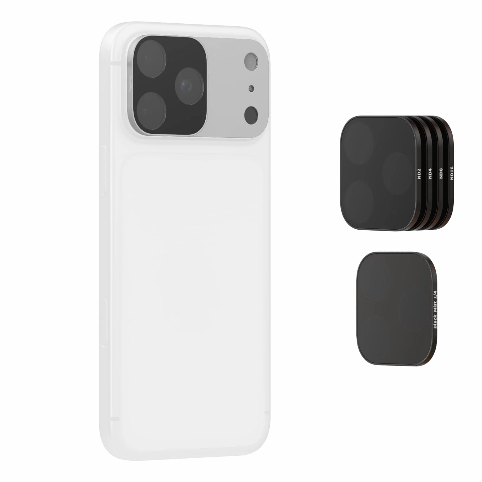 SmallRig Kwadratowy zestaw filtrów ND i czarnej mgły do iPhone 17 Pro Max (srebrny) 6077