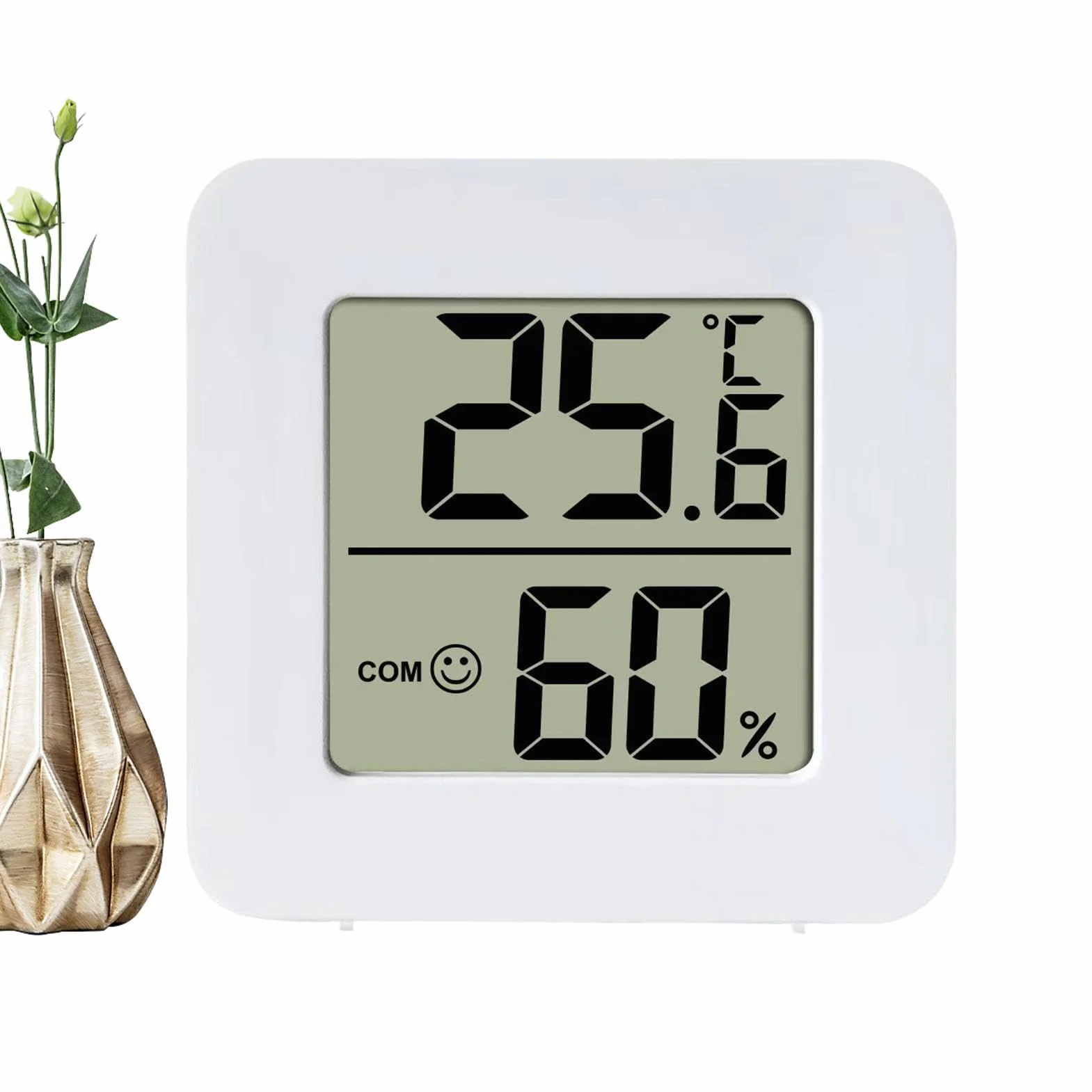 Monitor temperatury i wilgotno?ci w pomieszczeniu - Cyfrowy wska?nik ekspresji monitora temperatury i wilgotno?ci,Czujnik komfortu powietrza, elastyczny miernik wilgotno?ci do pokoju dzieci?cego, biur