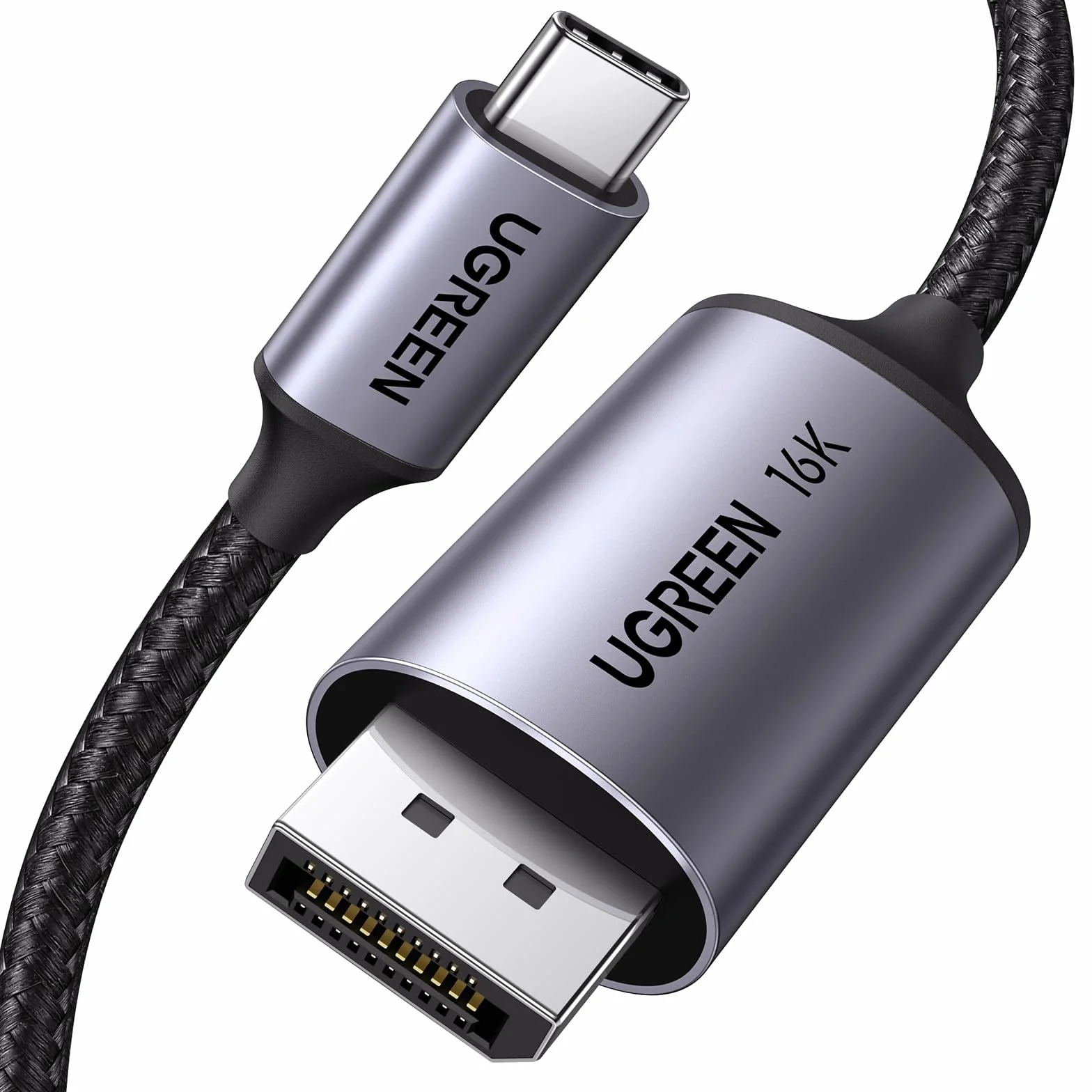 Kabel UGREEN USB C DisplayPort 2.1 16K@30Hz 8K@120Hz 4K@240Hz 2K@240HZ, 40Gbps Thunderbolt 3/4 do kabla DP, HDR, UHBR10, zgodność z serią iPhone 15, Mac mini M4, Macbook Pro/Air, iPad Pro (2M)