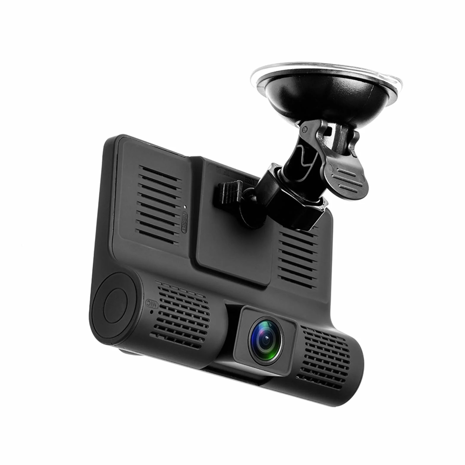 Wideorejestrator samochodowy 3 kamery 4,0 cala kamera na deskę rozdzielczą rejestrator wideo rejestratory z 3-drożnymi kamerami Super Widzenie Nocne(Buck Line-3 Cameras,64G)