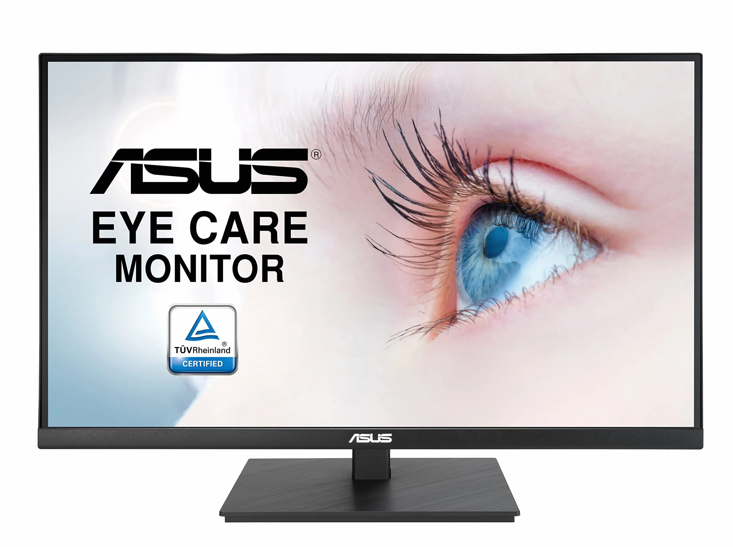 ASUS Eye Care VA27AQSB | 27-calowy monitor WQHD | bez ramek, ergonomiczny, nie migotania, filtr niebieskiego światła, adapter Sync | 75 Hz, 16:9 IPS, 2560 x 1440 | DisplayPort, HDMI, hub USB