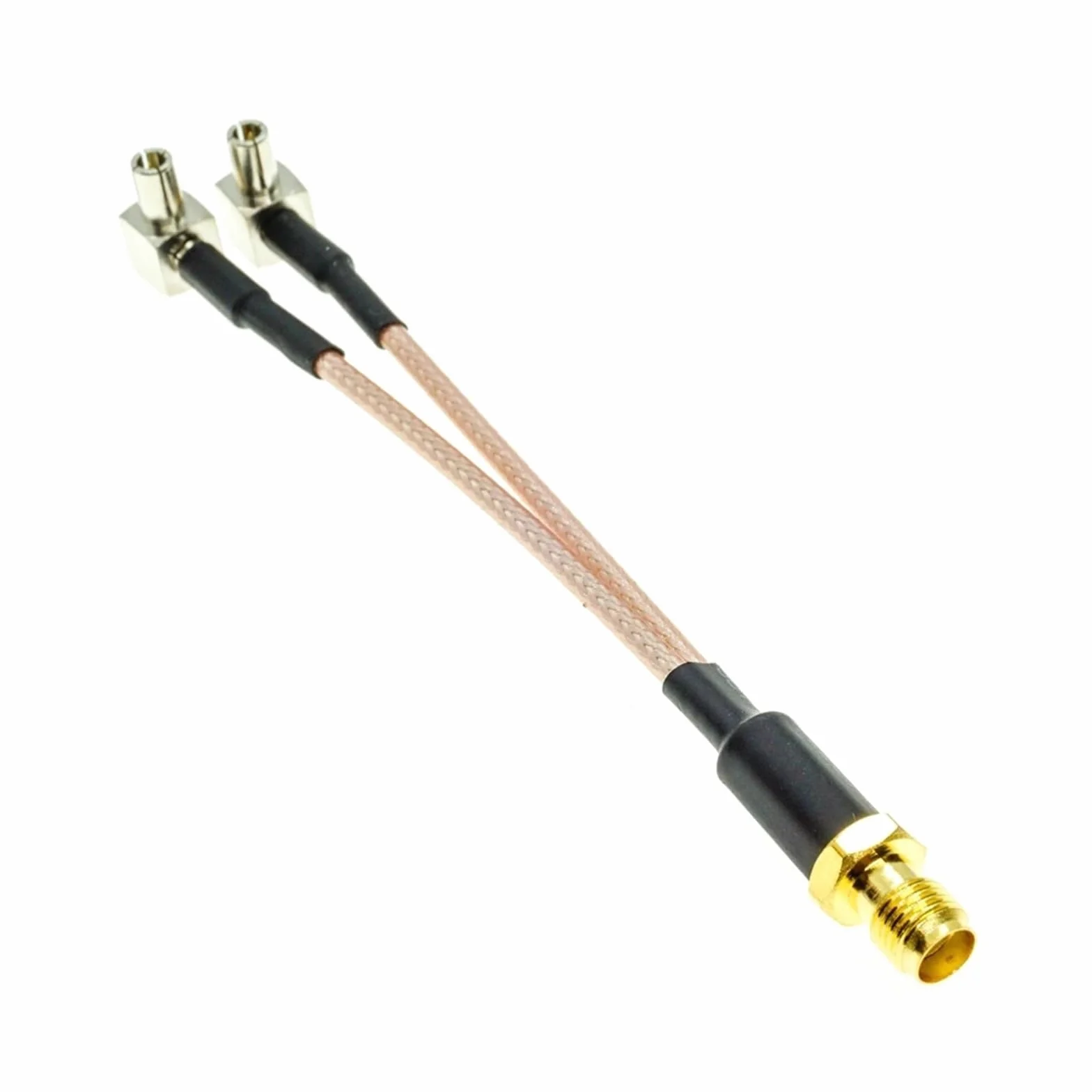 LIHUA SMA żeński do 2X TS9 męski kątowy rozdzielacz typu RA Y łącznik R/F koncentryczny kabel rozruchowy Pigtail RG316(2M)