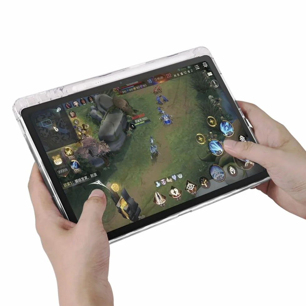 Generic etui kompatybilne z Xiaomi Redmi Pad Pro (kolor: jasnofioletowy) skórzane etui z klapką twarda silikonowa tylna obudowa