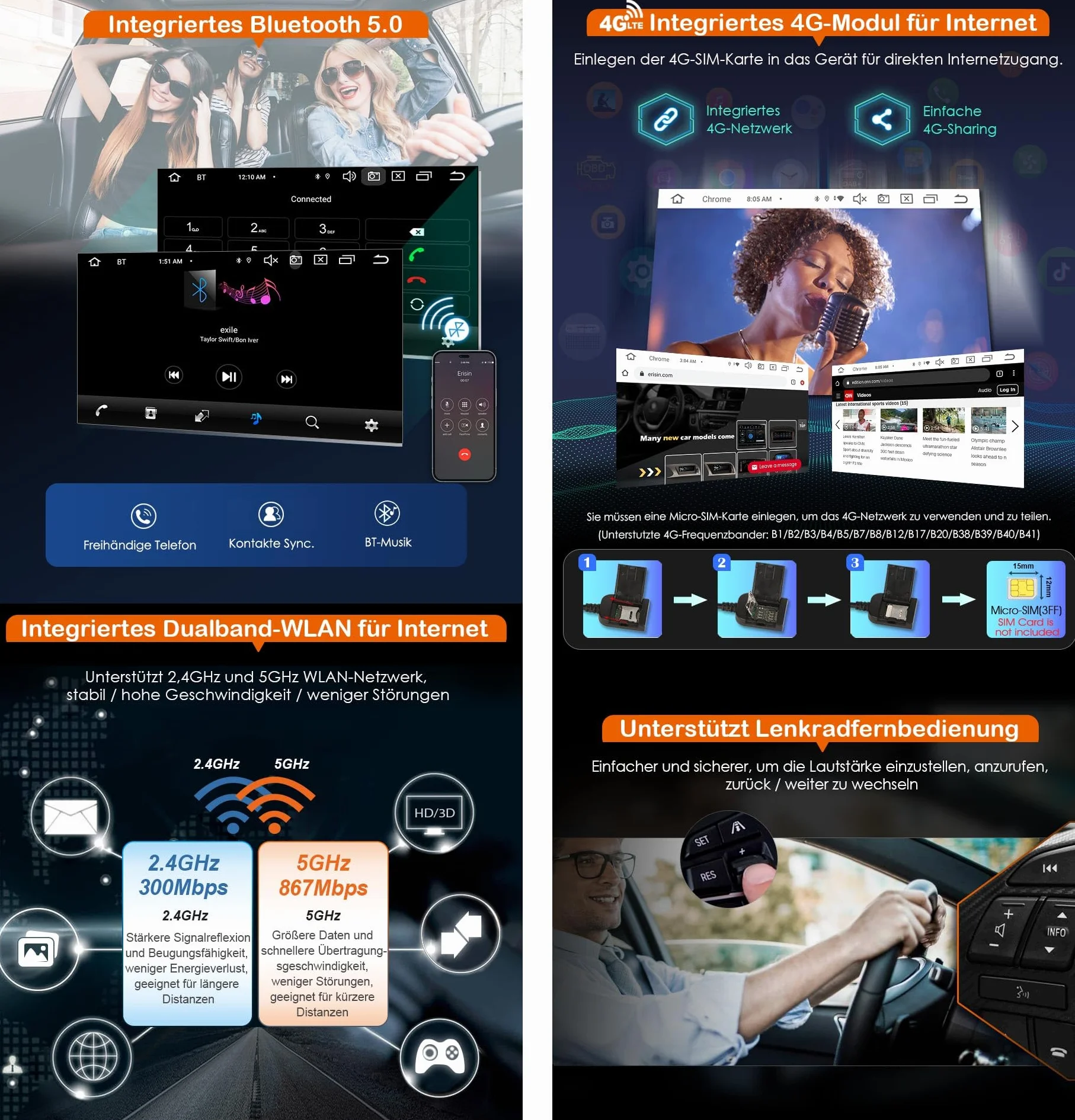 Erisin 8 cali 2 DIN radio samochodowe do Opel Meriva Corsa D Zafira Vivaro Antara H Android 13 [4G + 64 GB] radio samochodowe stereo z nawigacją Bluetooth WiFi DSP Wireless Carplay Android Auto ekran