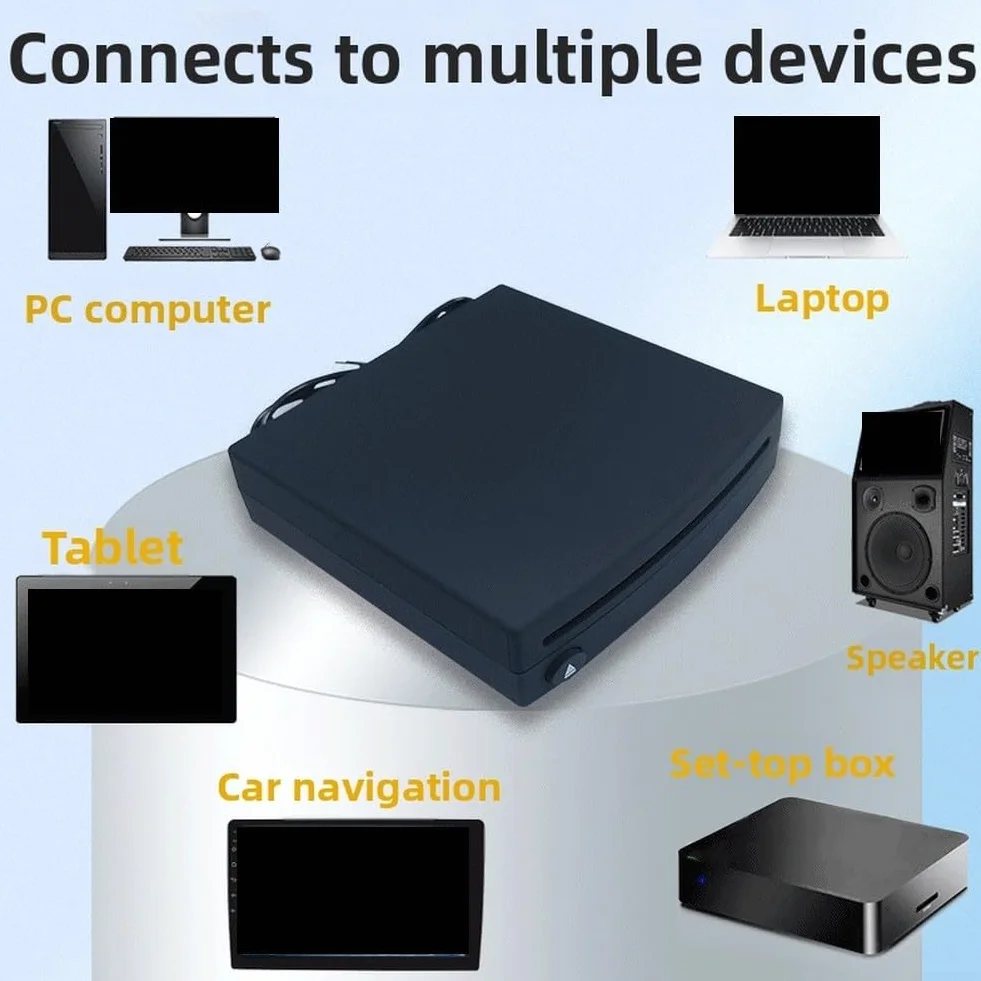 Zewnętrzny odtwarzacz CD USB napęd CD bezstratne odtwarzanie dźwięku przenośny | Bezstratne odtwarzanie dźwięku dla odtwarzaczy DVD