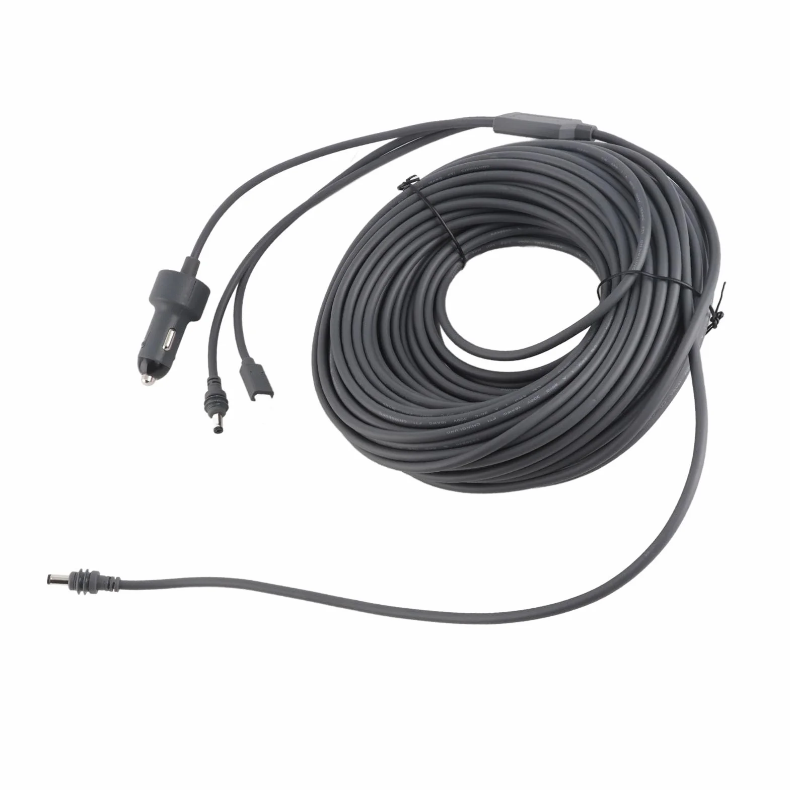 Generic Kabel Zasilający 3 W 1, Wtyk Męski DC na USB C PD 100 W Adapter do ładowarki Samochodowej, Przewód ładujący 18AWG do Mini urządzeń Satelitarnych (#6)