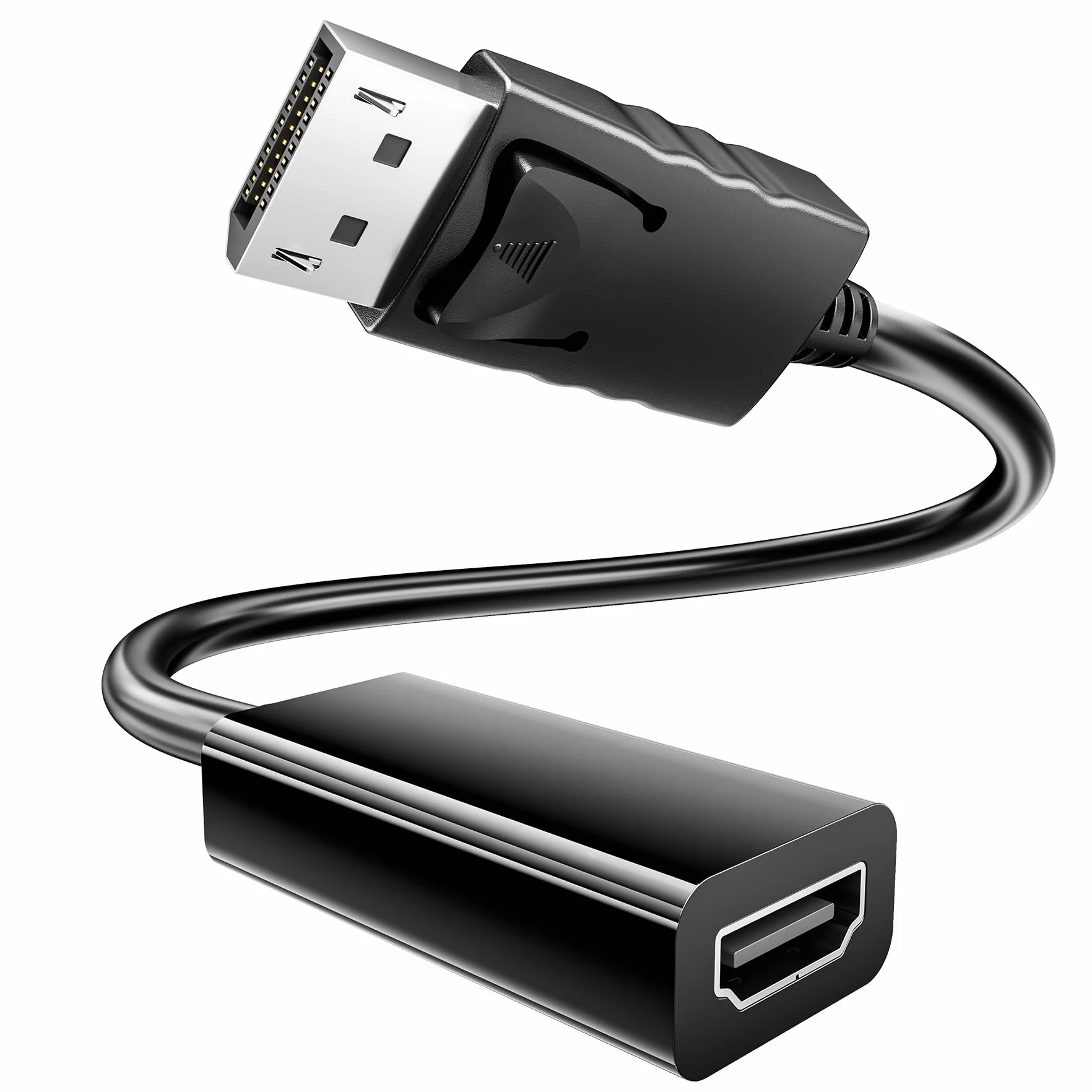 BHHB 4K DisplayPort na HDMI z zasuwką, jednorazowa transmisja (mężczyzna do kobiety) do HDTV, komputera, monitora, komputera stacjonarnego, laptopa, projektora i wielu innych.