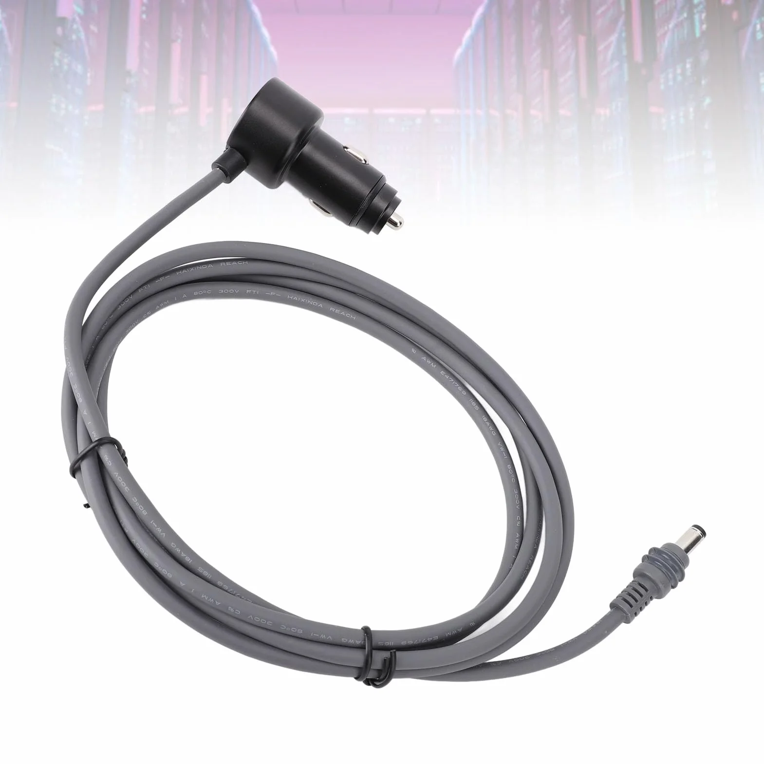 Satelitarne Mini DC Power Cable Papieranność, 3 w 1 Satelitarna ładowarka Samochodowa DC Kabel Zasilający i Zapalniczka Papierosowa 12V-24V 18AWG z Cyfrowym Wyświetlaczem do (2M)