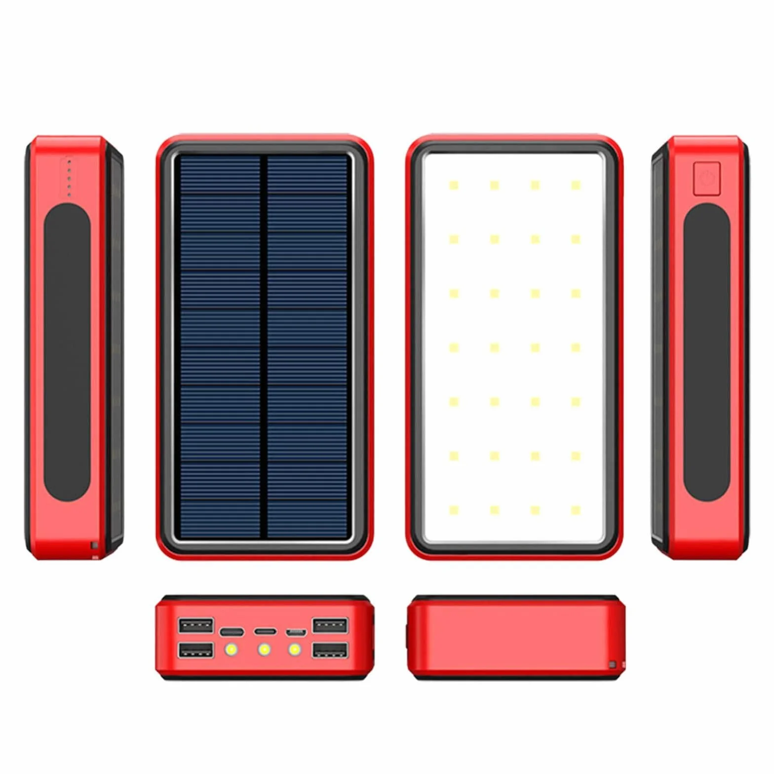 Bezprzewodowy powerbank 30000Mah PD 65W/15W przenośna ładowarka QC3.0/QC4.0/SCP szybkie ładowanie z 2 wejściami i 3 wyjściami (Qi i USB C) zewnętrzna bateria do telefonów, tabletów i nie tylko