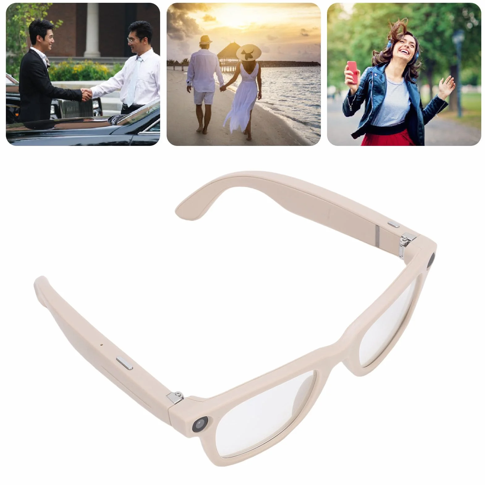 Annadue Tłumaczenie AI Inteligentne Okulary z Czatem GPT i DeepSpeek, 25 Języków Tłumaczenie w Czasie Rzeczywistym Okulary Bluetooth z Rozpoznawaniem zdjęć 1080p, Odtwarzanie Muzyki do