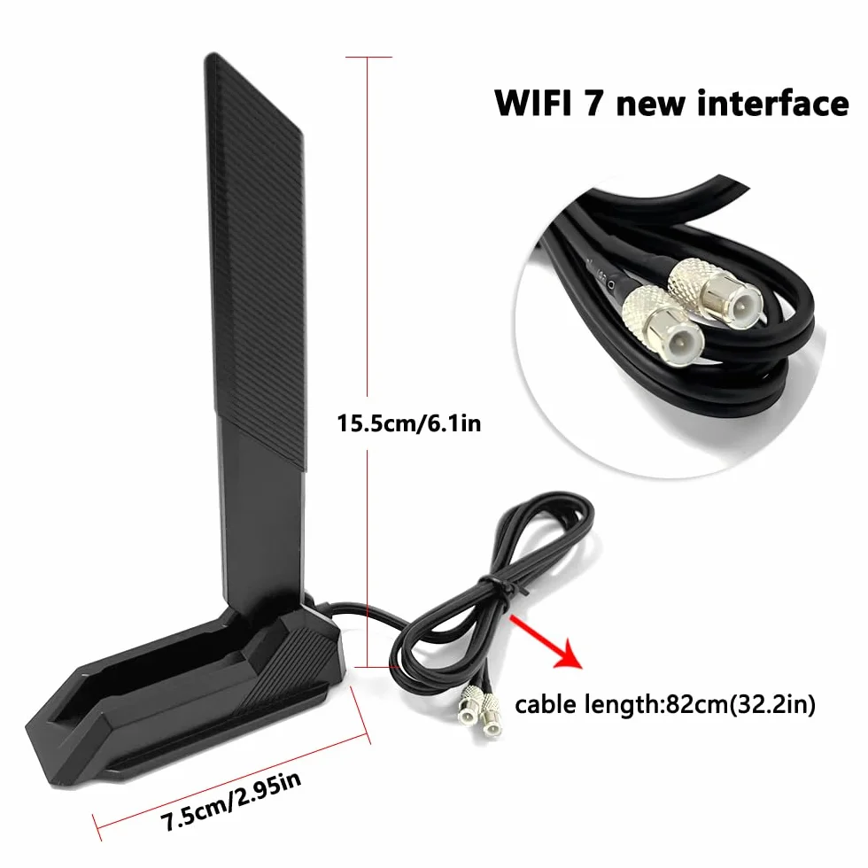 Antena WiFi 7 Tri Band 2,4GHz 5GHz dla MSI MEG Z890 Z790 X870E, MPG Z890, MAG X870E B860 B850, PRO B850 Z770 BB760