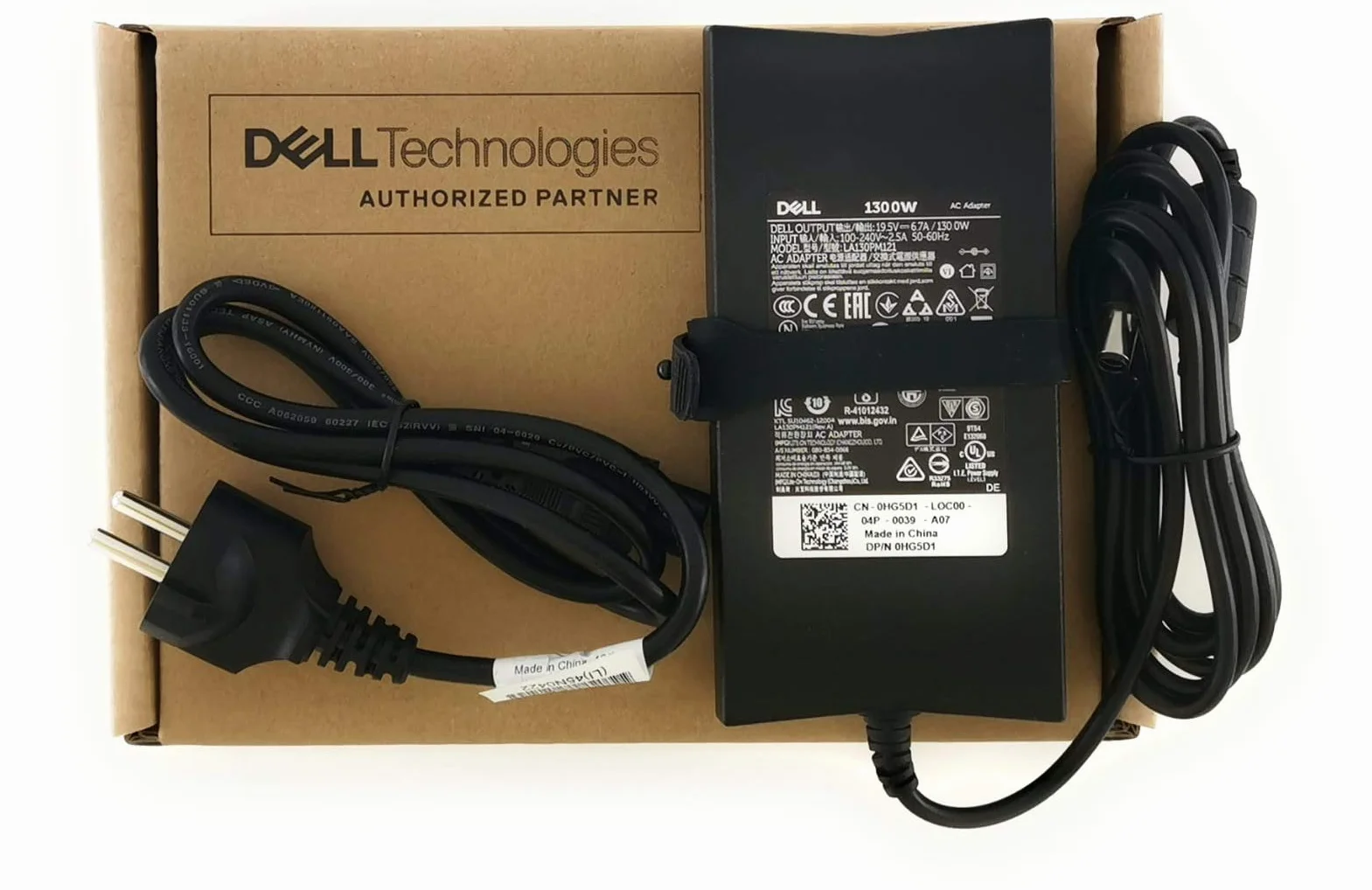 Dell Zasilacz sieciowy 130 W LA130PM121, DA130PE1-00 ładowarka PA-4E z kablem zasilającym do Latitude serii E