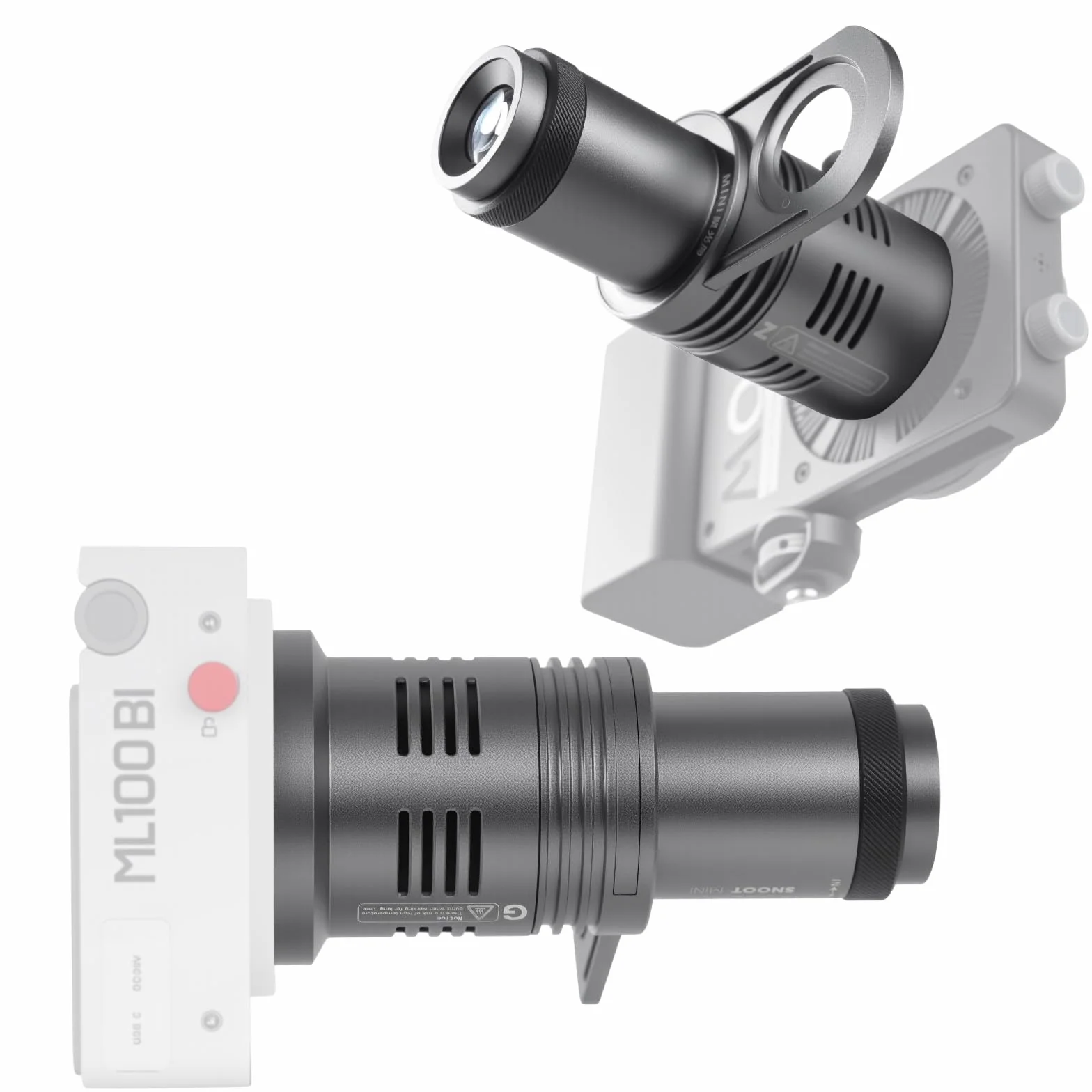 DF DIGITALFOTO Mini Optyczny Snoot Projector, Photo Spotlight Attachment z Mocowaniem Zhiyun/Ulanzi/Godox, 33 Gobos, Magnetyczna Rama, Kompatybilny z ZHIYUN CINEPEER CX100, Godox ML100Bi/ML60IIBi