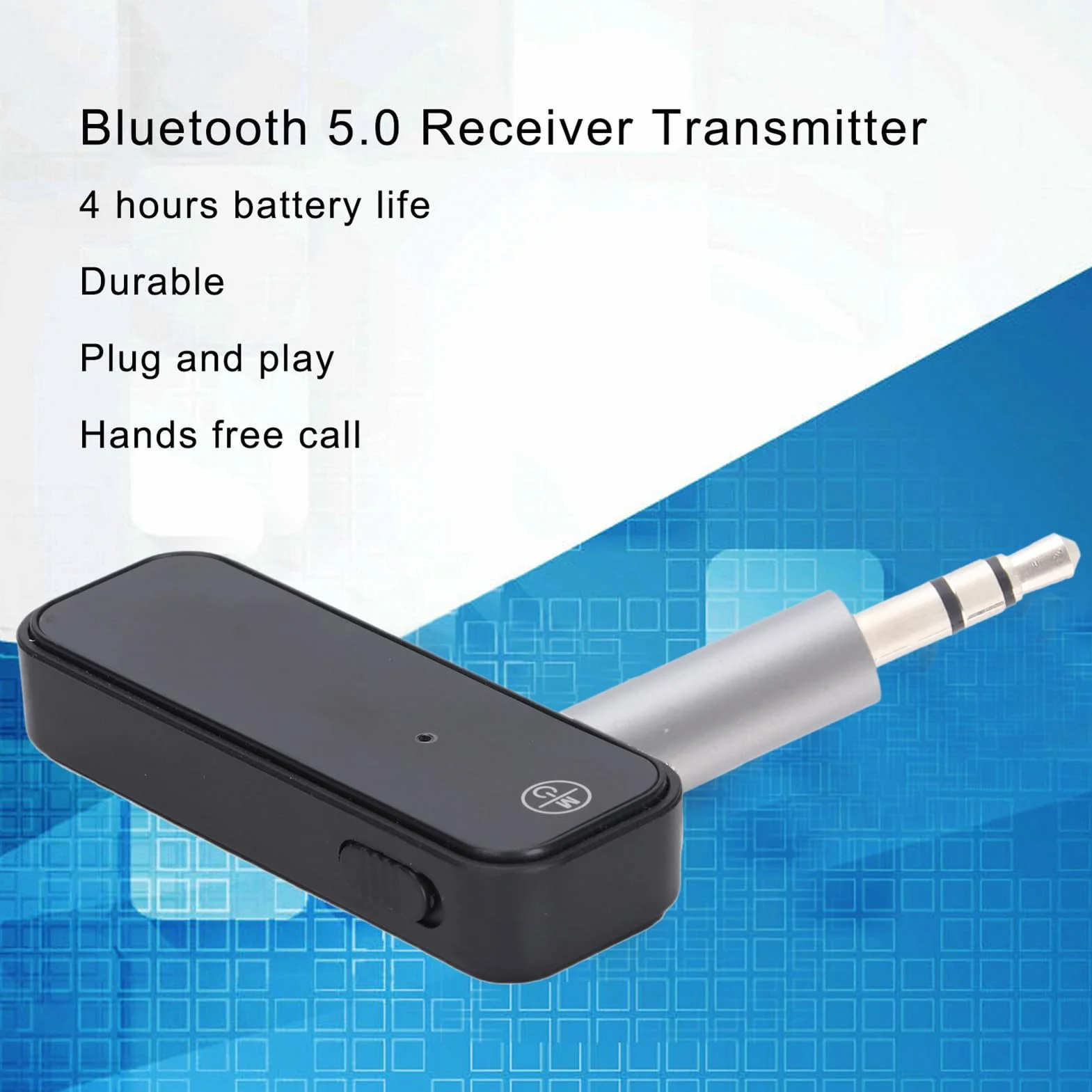 Przenośny Bezprzewodowy Adapter Bluetooth 5.0 2 w 1 C28 3.5mm Nadajnik-odbiornik AUX do Telewizora PC Samochodu