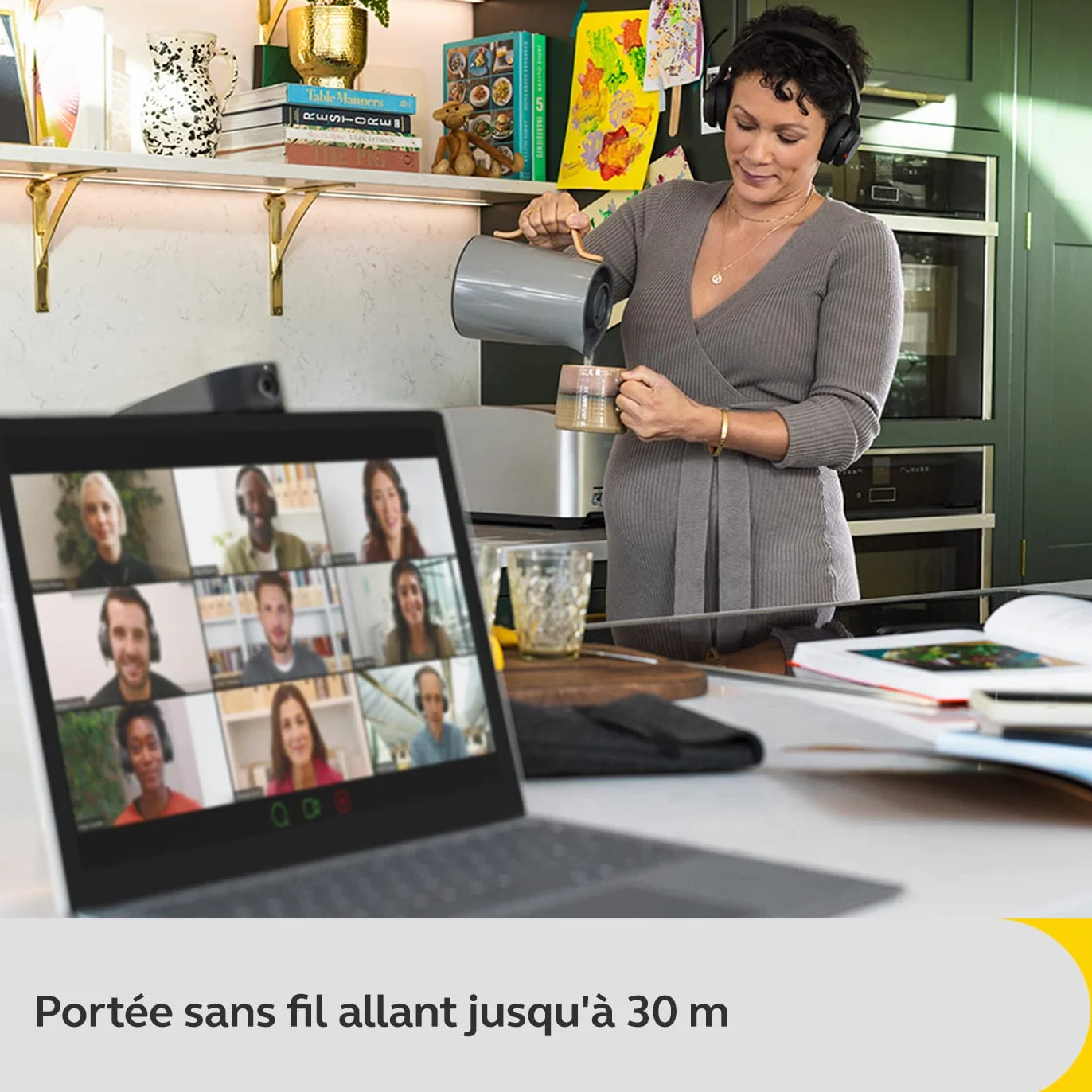 Jabra Evolve2 55 bezprzewodowy zestaw słuchawkowy stereo z podstawą ładującą, technologia Jabra Air Comfort, mikrofony z redukcją szumów i ANC - działa z platformami UC (Zoom, Google Meet) - czarny
