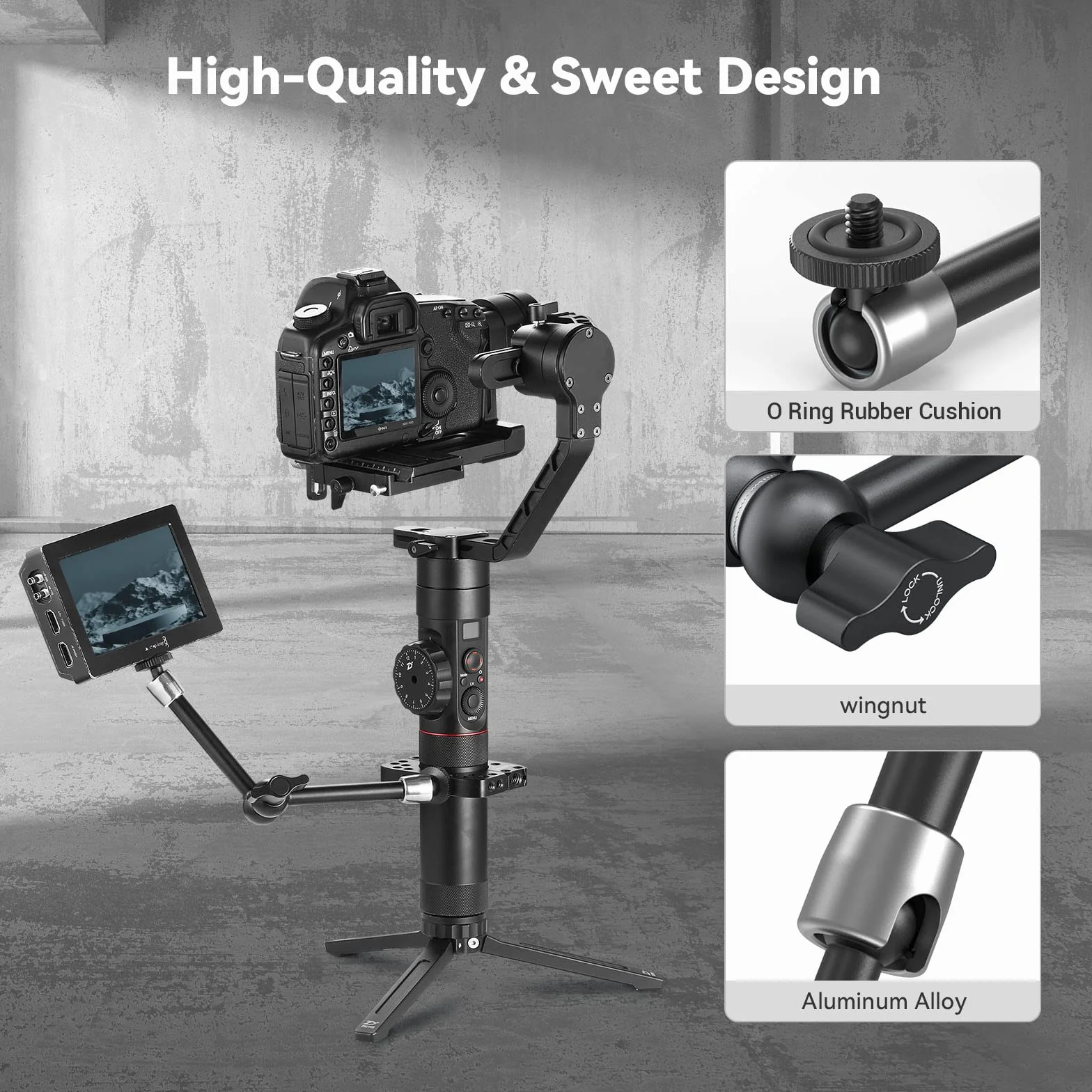 SMALLRIG Adjustable Articulating Magic Arm 11 cali Regulowane Magiczne Ramię Cierne z Gwintem 1/4 do Monitor LCD DSLR Camera Rig - 2066B