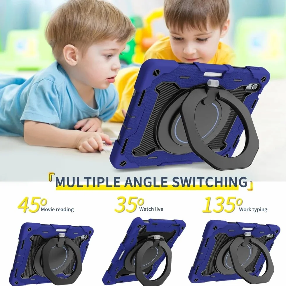 Generic etui kompatybilne z Xiaomi Poco Pad M1 (kolor: czarny) pełna obudowa twardy tył twardy silikonowy stojak pokrowiec pasek