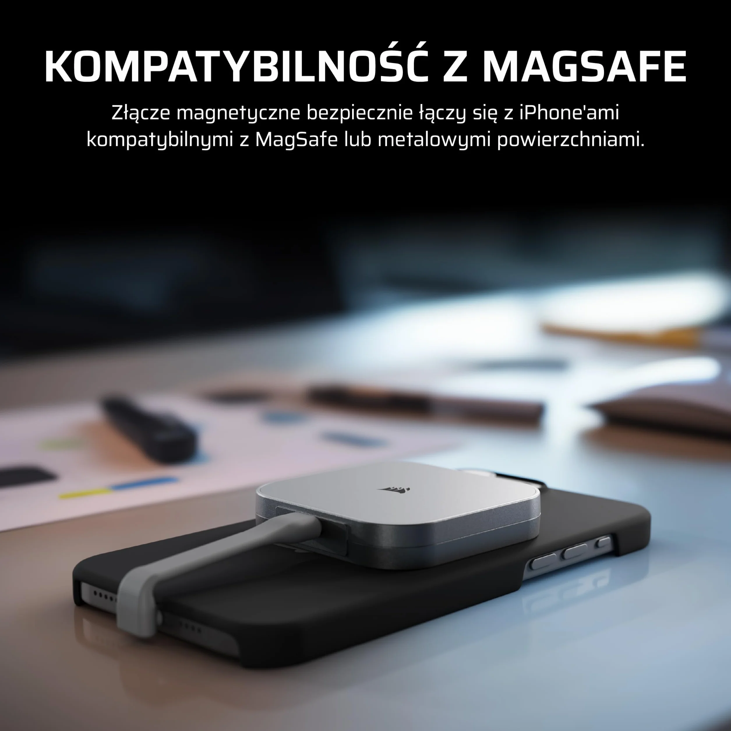 CORSAIR EX400U 4TB Przenośny SSD USB4 — USB Typ-C, USB4/USB 3.2 Gen2x2, do 40 Gb/s, Plug and Play, MagSafe, kabel USB-C (USB4) — Windows PC, Mac iOS — Szary