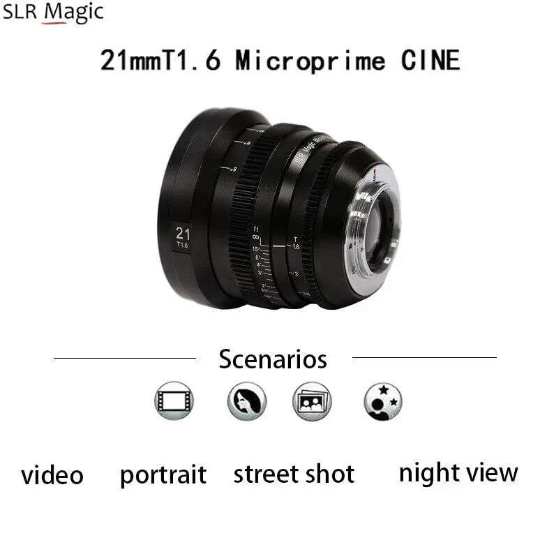 SLR Magic CINE 21 mm T1.6 Ultra szerokokątny obiektyw do aparatu Fuji X-Mount