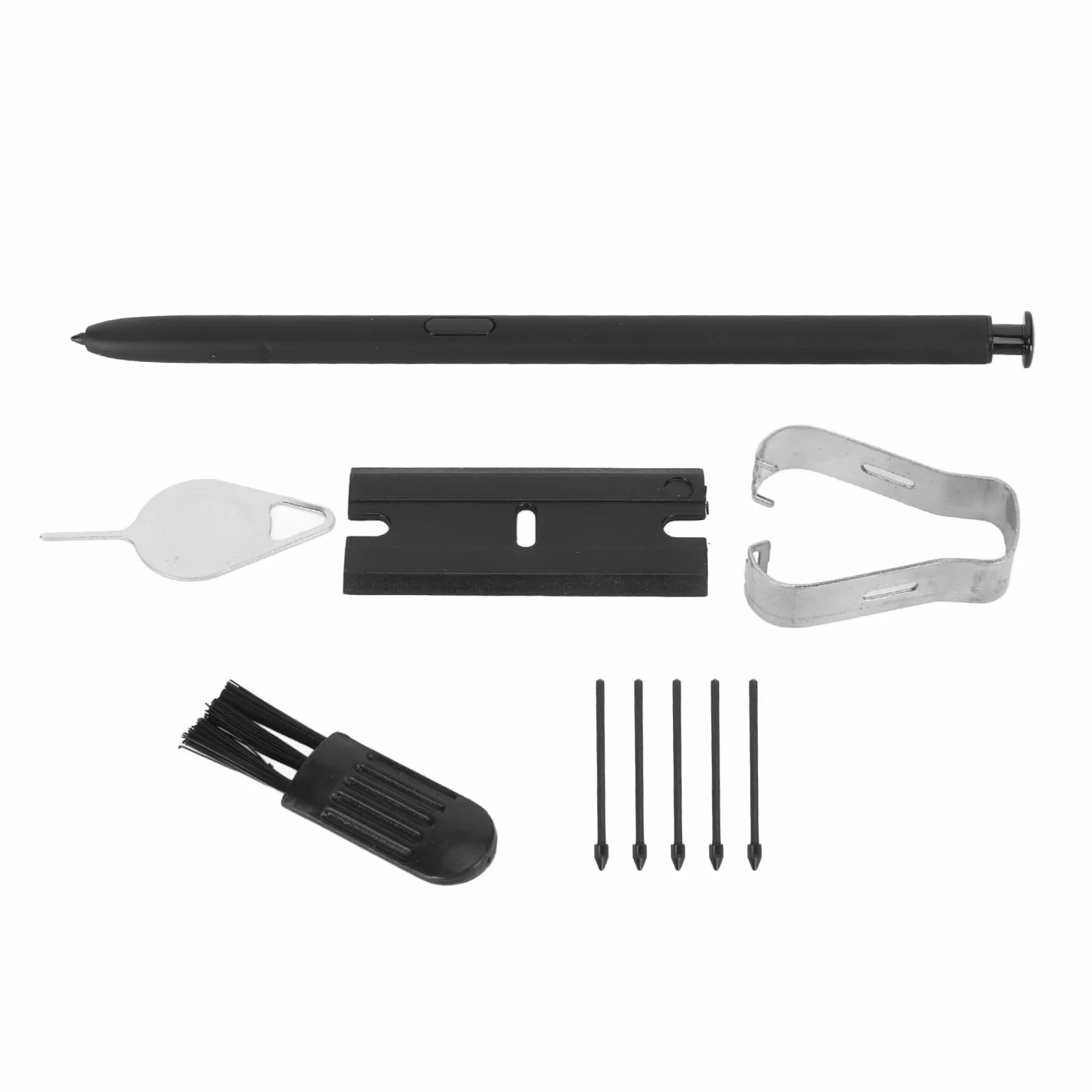 Generic S23 Ultra Stylus Pen Precyzyjny Rysik z Wymiennymi Końcówkami, Pisanie i Rysowanie, Lekki Aktywny Długopis do Notatek i Grafik (BLACK)