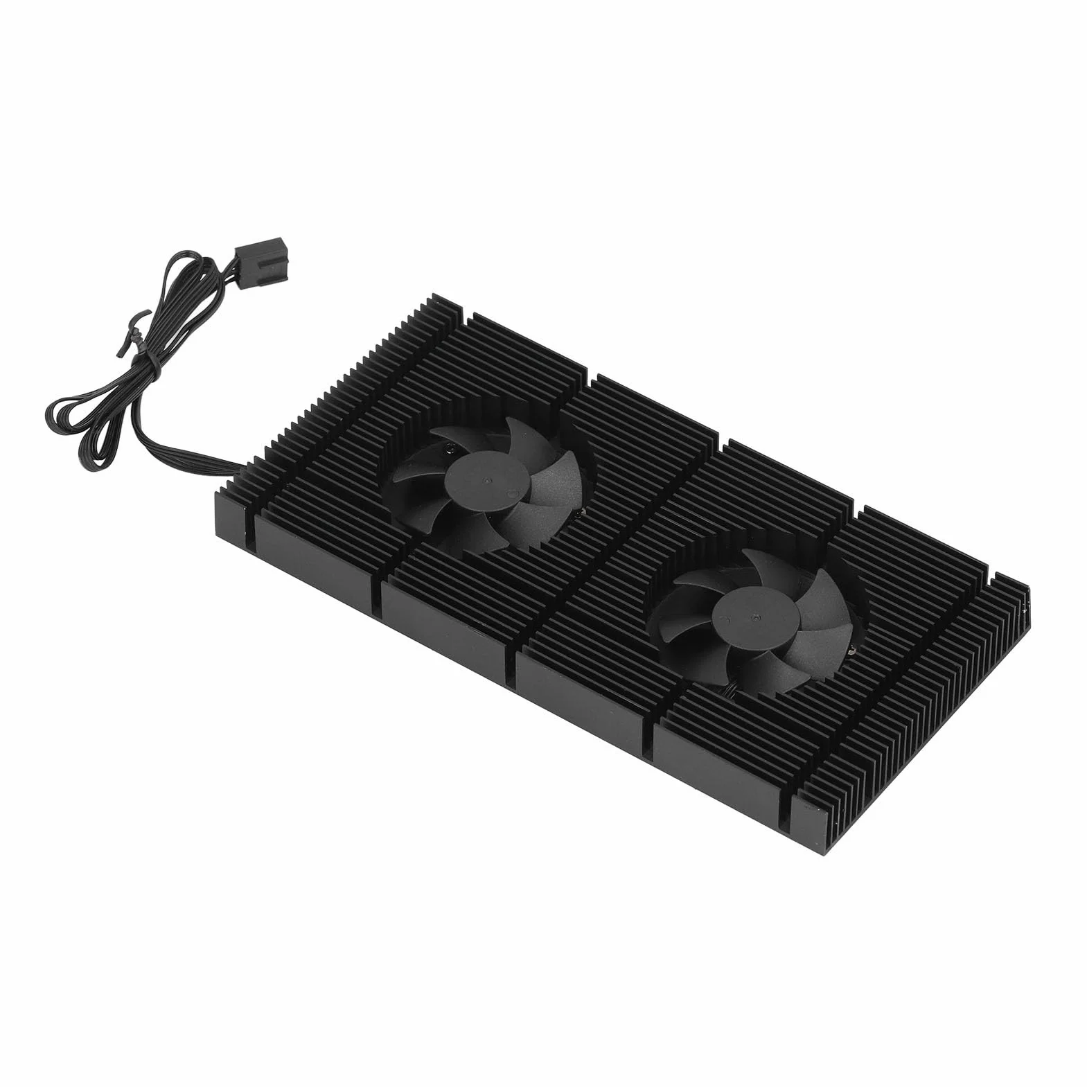 Fdit Radiator Pamięci VRAM z Podwójnym Wentylatorem PWM, Aluminiowy Radiator z Cichymi łożyskami Hydraulicznymi, do Chłodzenia Pamięci GPU 3080 i 3070 (Podkładka 0,5 mm 600)