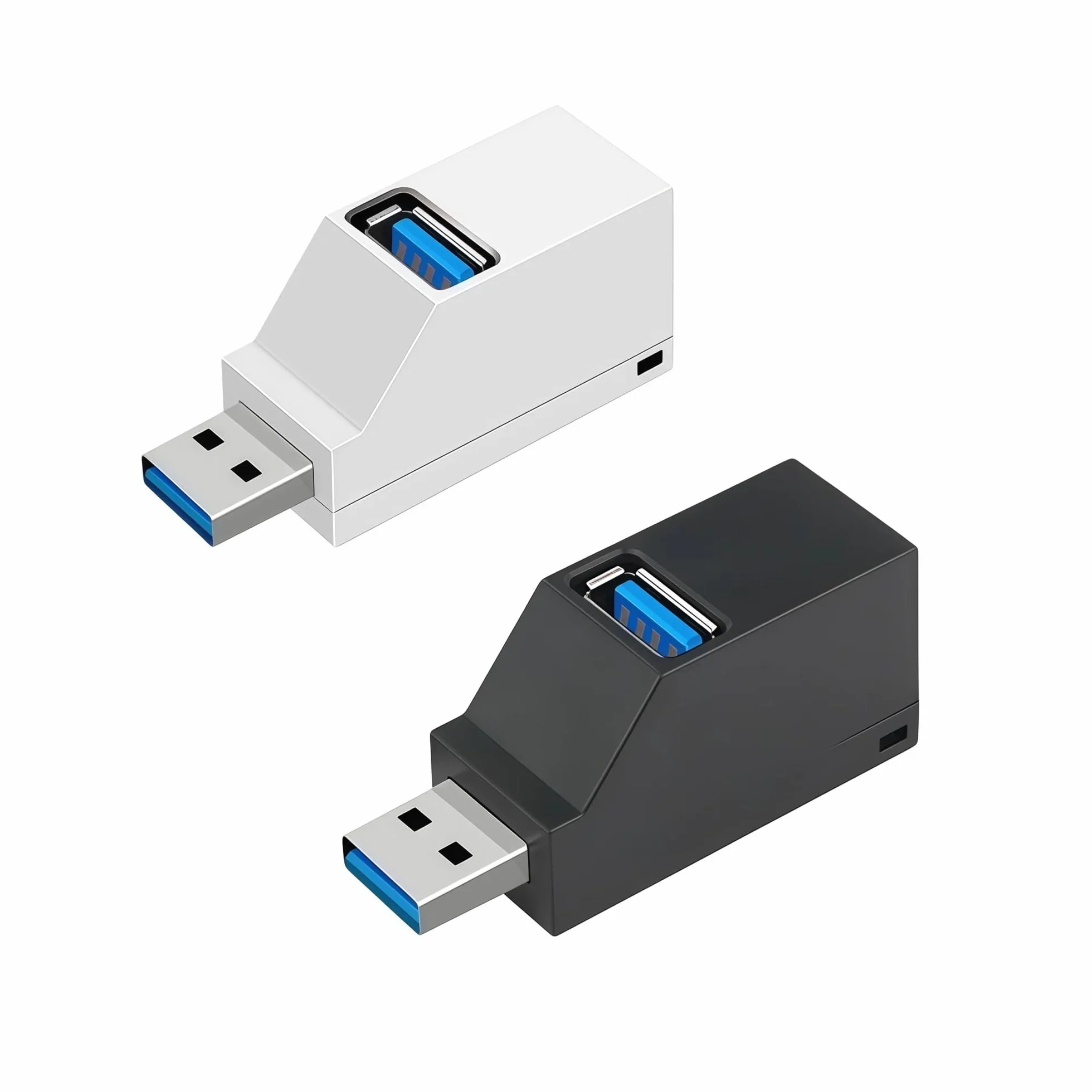Koncentrator USB 3.0 3-portowy USB-A Dystrybutor, Plug & Play No Driver Required do laptopa, PC Car Mac Pro (biały, 1 szt.)