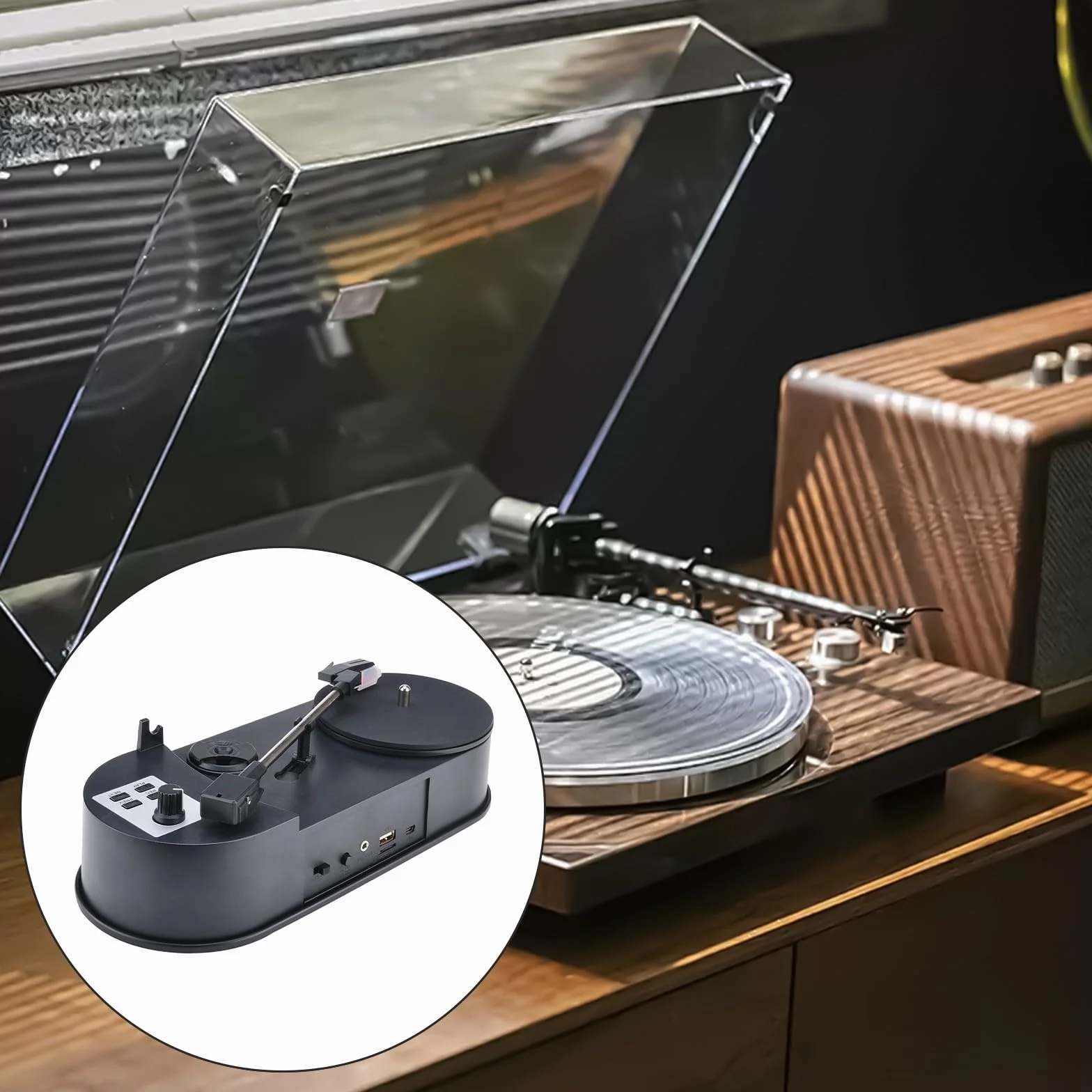 Odtwarzacz płyt do konwersji MP3, zintegrowany odtwarzacz muzyczny z połączeniem słuchowym i USB