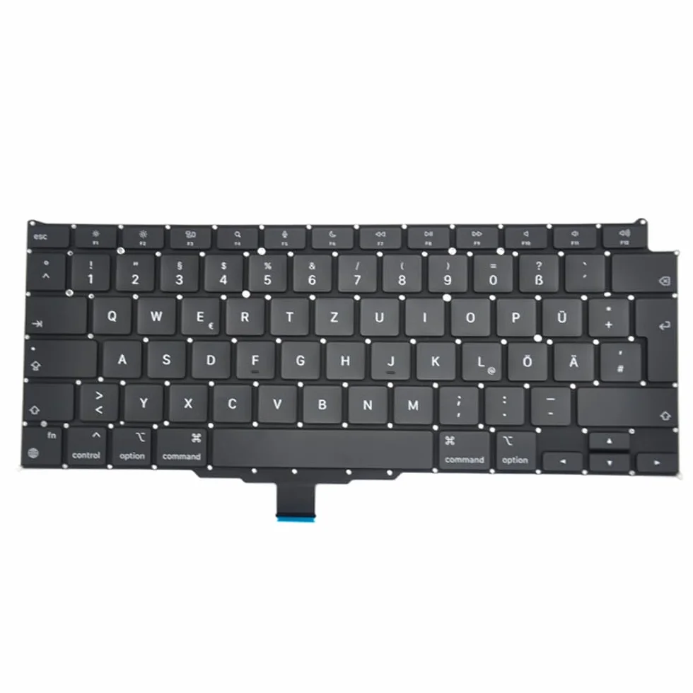 Zamienna niemiecka klawiatura QWERTZ, kompatybilna z MacBook Air Retina 13" M1 A2337, klawiatura + śruby + śrubokręt