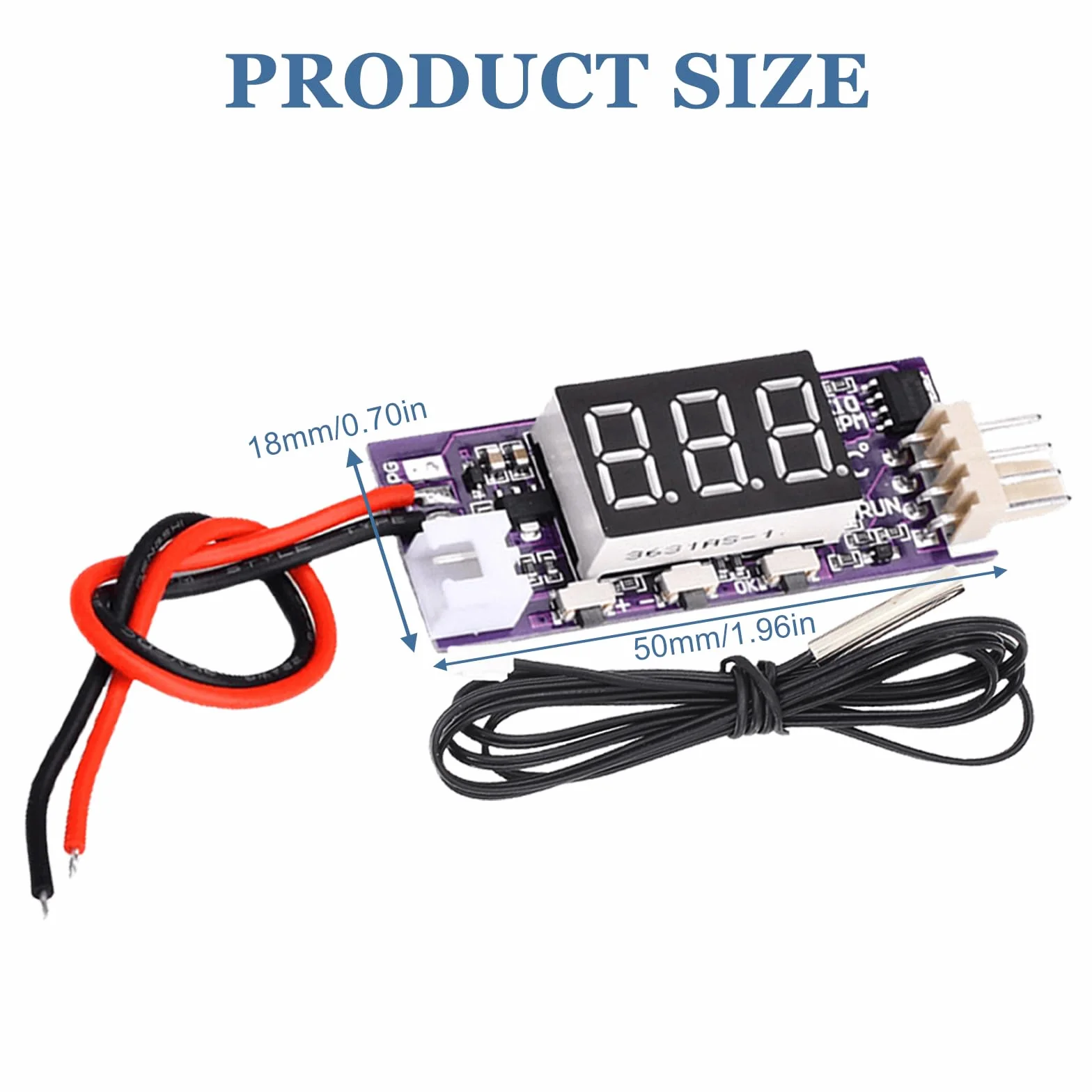 PWM Fan Speed Control Module, DC 12V 3A 4-przewodowy regulator wentylatora z dwiema sondami, moduł kontroli prędkości wentylatora, kontroler PWM, automatyczny czujnik NTC do wentylatora 3000