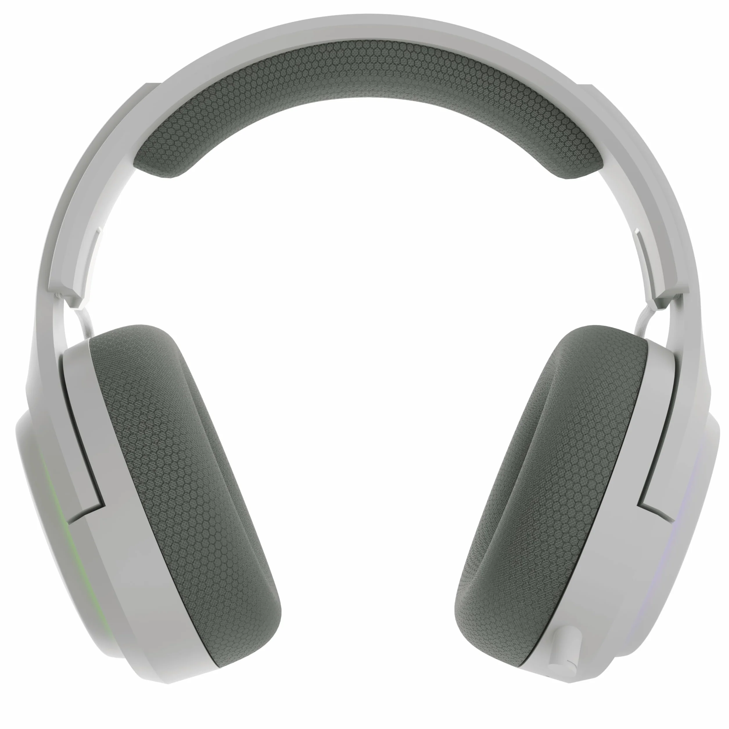 NEWSKILL Aton V2 Bezprzewodowe słuchawki do gier 2.4G, Bluetooth 5.0 i kabel typu C, chowany mikrofon, dźwięk przestrzenny, RGB, kompatybilne z PC, PS5, przełącznikiem i telefonem komórkowym (biały)