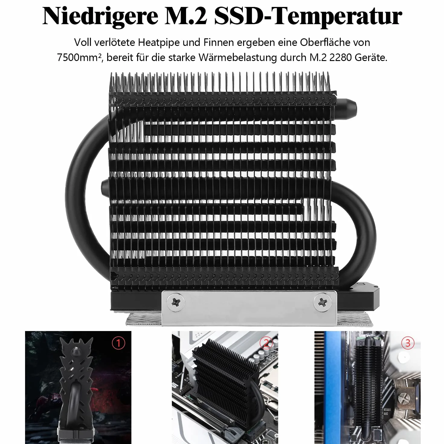 Thermalright HR-09 2280 PRO Black radiator dwustronny SSD 2280 z podkładką termiczną do komputera stacjonarnego