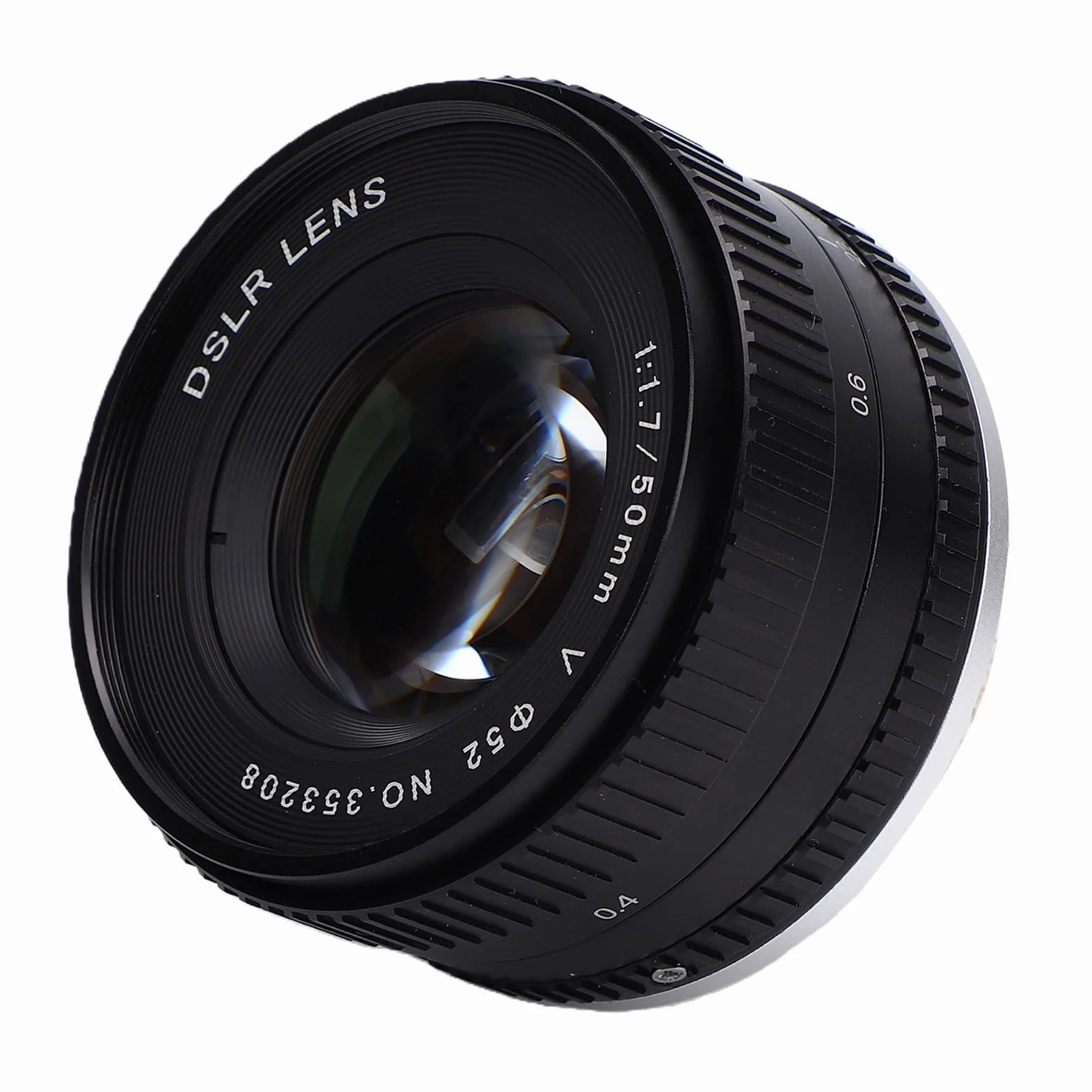 Fabater Obiektyw Stałoogniskowy, Obiektyw Pełnoklatkowy o Dużej Przysłonie 50 Mm F1,7 z ręczną regulacją Ostrości i Mocowaniem PK, Efekt Bokeh i Ostre Obrazy, Portretowy z odporną na Kurz torbą do