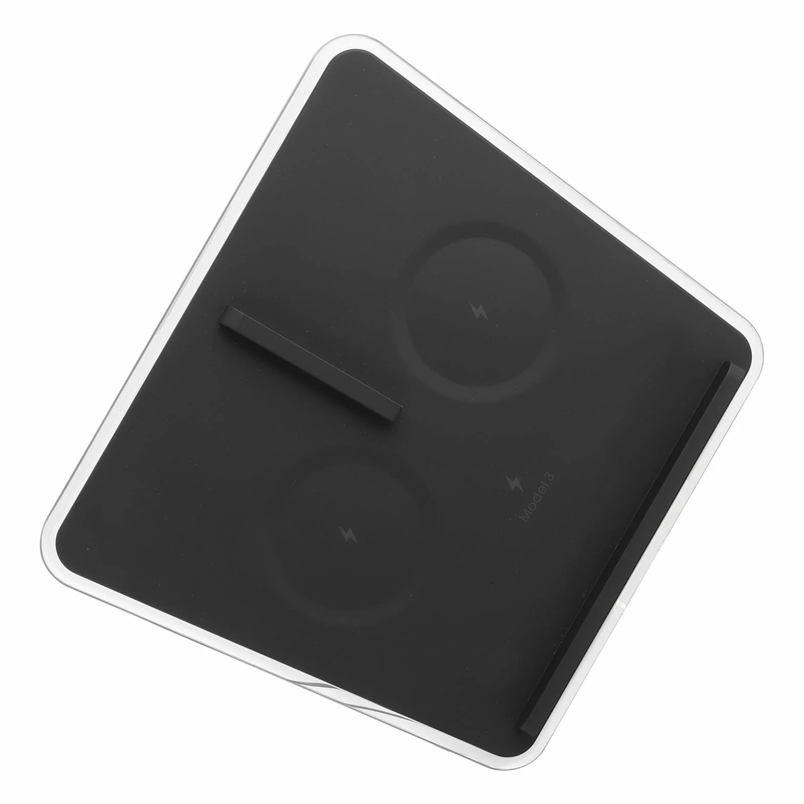 Adapter ładowarki samochodowej USB Ładowarka samochodowa bezprzewodowa 10 W, do Tesli, Modelu 3 Pad Dual Phone Charger z oświetleniem otoczenia