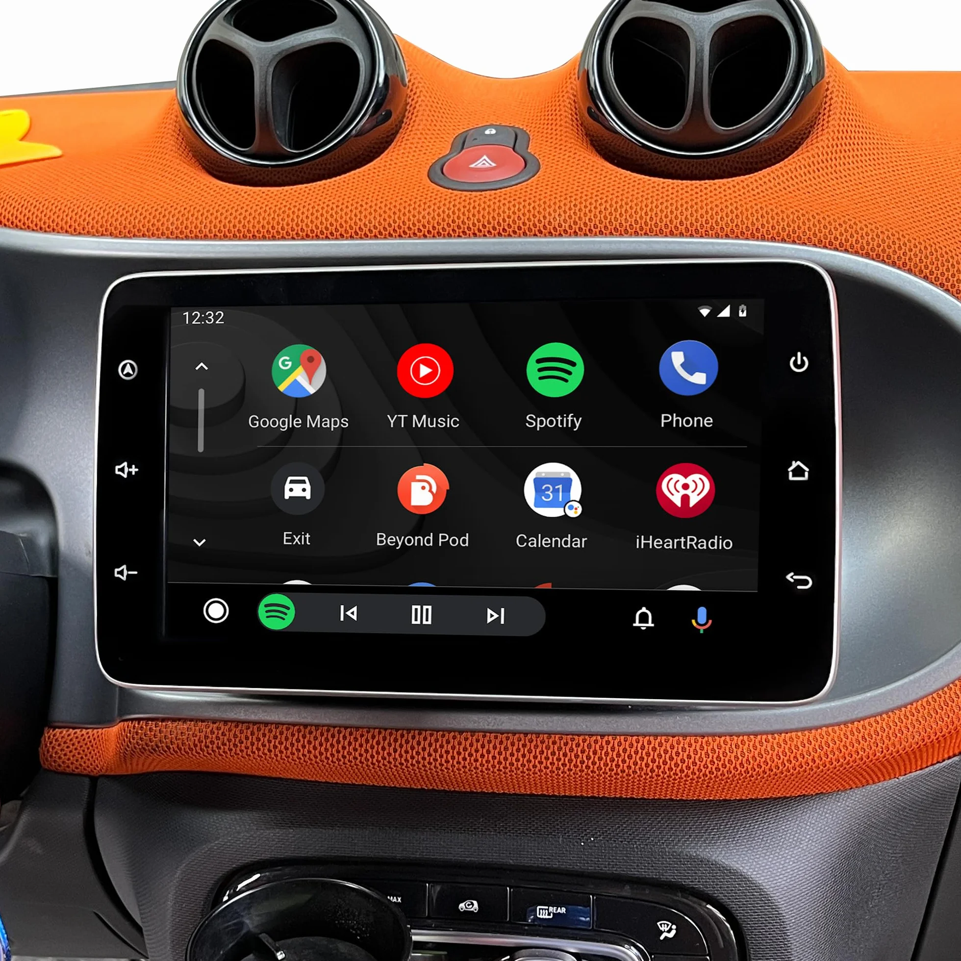 Aktualizacja ekranu Android 20.3 cm do Mercedes Smart Fortwo W453 (2015-2019), bezprzewodowa CarPlay Android Auto, lustrzane odbicie ekranu, podzielony ekran, Wi-Fi, muzyka, nawigacja GPS, mapy