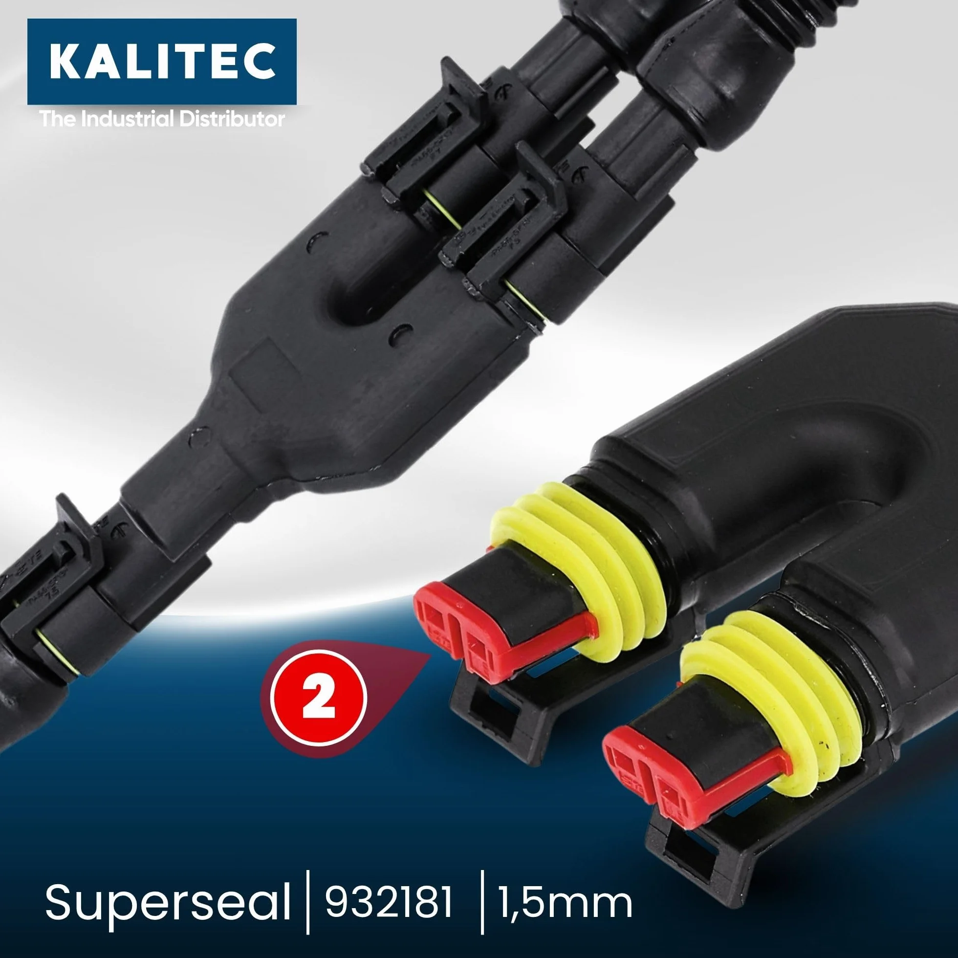 AMP Superseal rozdzielacz Y 932181 złącze wtykowe 2-biegunowe wtyczka 1,5 mm