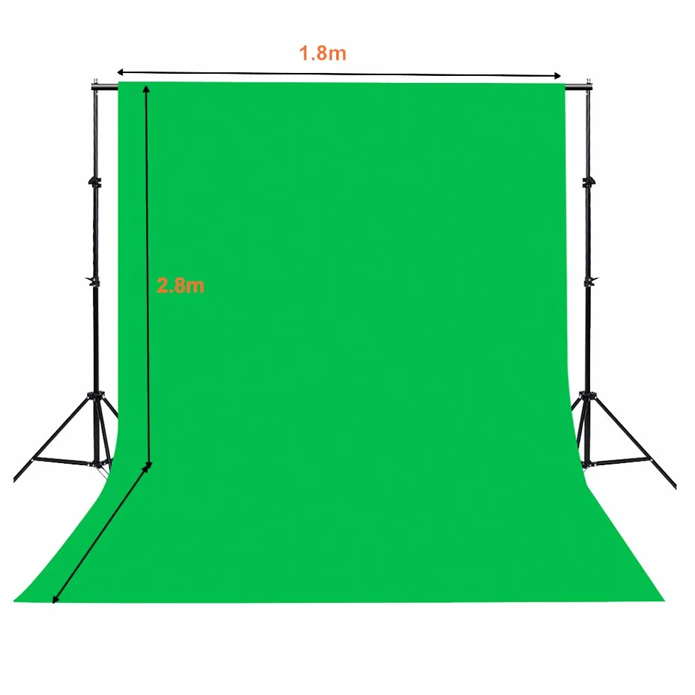 Green Screen tło fotograficzne 1,8 x 2,8 m, Bonvvie odporne na zmarszczki tło fotograficzne zielone muślinowe muślinowe tło do studia fotograficznego wideo, telewizji, zoom, YouTube, spotkań online
