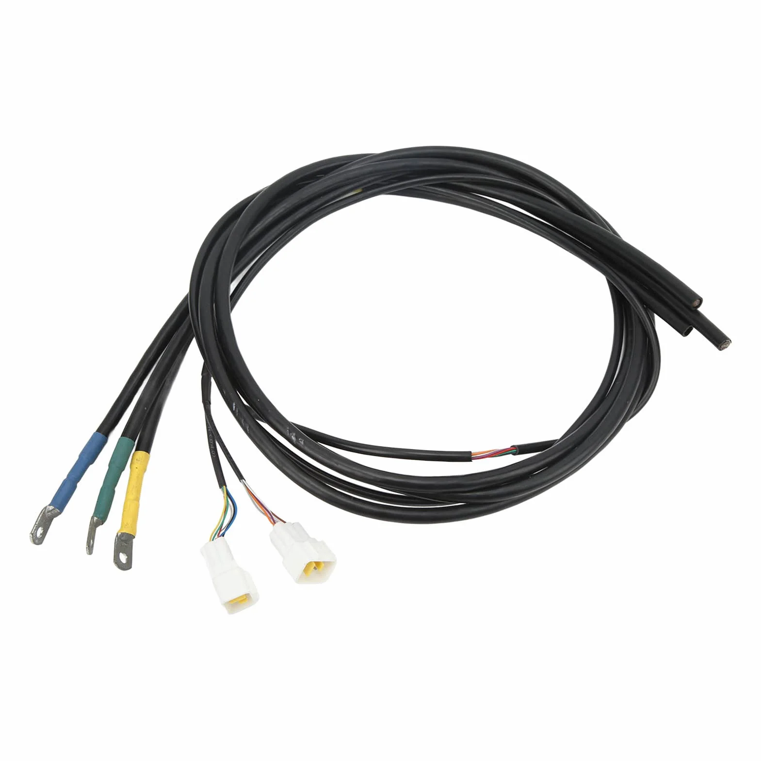 4 szt. Przedłużacz Silnika Miedziany Kabel Połączeniowy Silnika 16 mm² 1,35 M Uniwersalny Dzielony Przewód do Pojazdów Elektrycznych i Motocykli Stabilna przewodność
