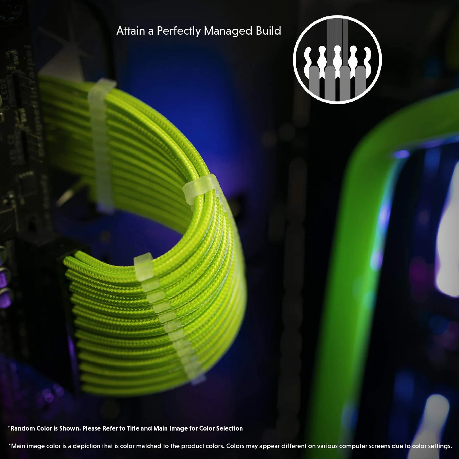 LINKUP - AVA 30cm Przedłużacz kabla zasilacza z osłoną GPU, zasilacz do komputera PC z grzebieniem, 1x 24P (20+4), 2x 8P (4+4) CPU, 2x 8P (6+2), Zestaw GPU, 300 mm - pomarańczowo-czarny