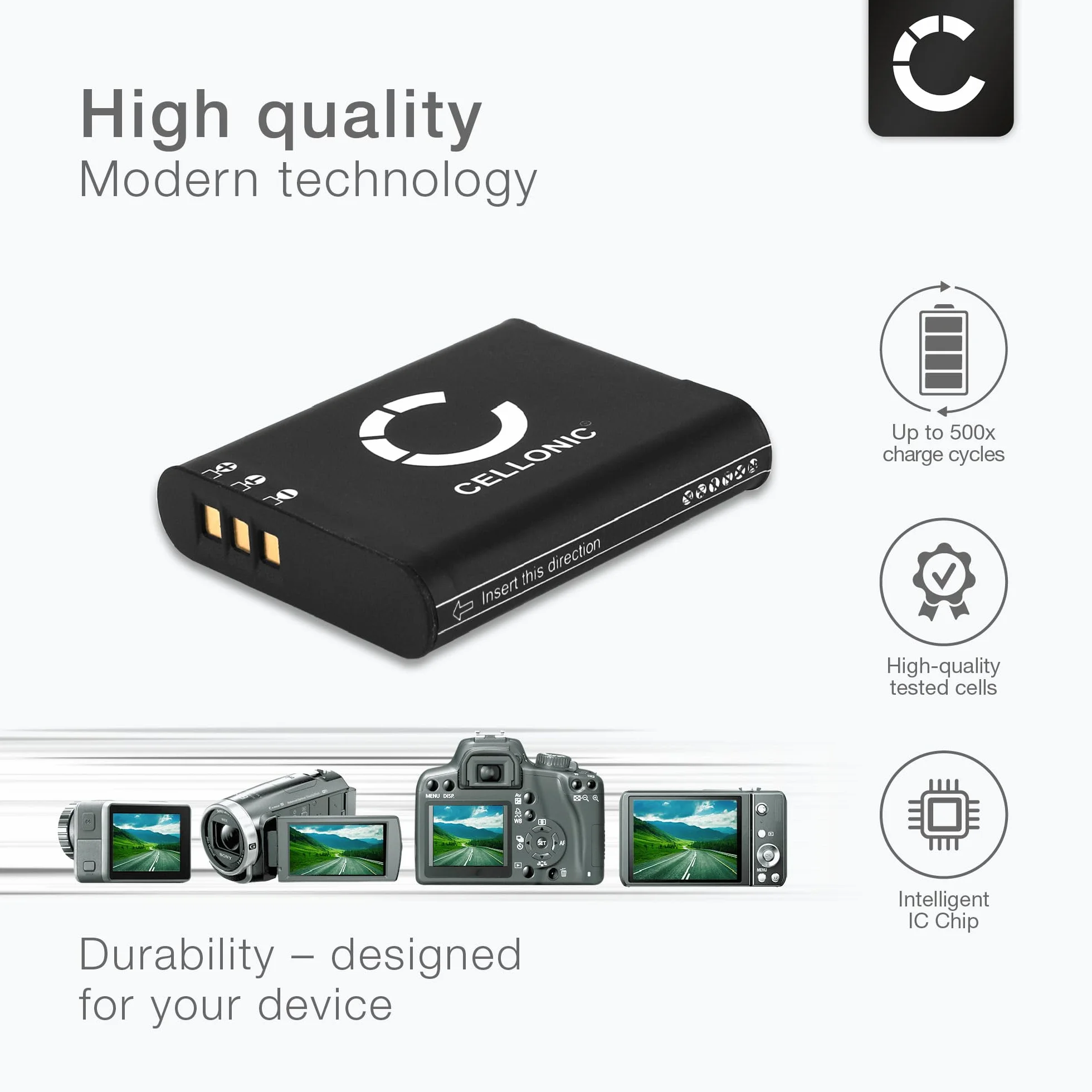CELLONIC® akumulator kompatybilny z Olympus Tough TG-5 TG-4 TG-3 TG-2 TG-1 TG-Tracker Stylus XZ-2 SP-100ee SH-1 Traveler SH-2 SH-60 SH-50 DS-9000 DS-9500, 1200 mAh Li-90B akumulator litowo-jonowy Bateria