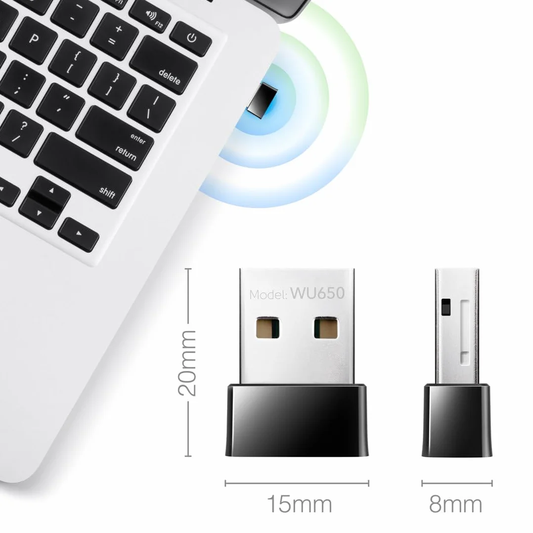 Cudy AC650 Bezprzewodowy adapter WiFi USB 650Mbps Nano