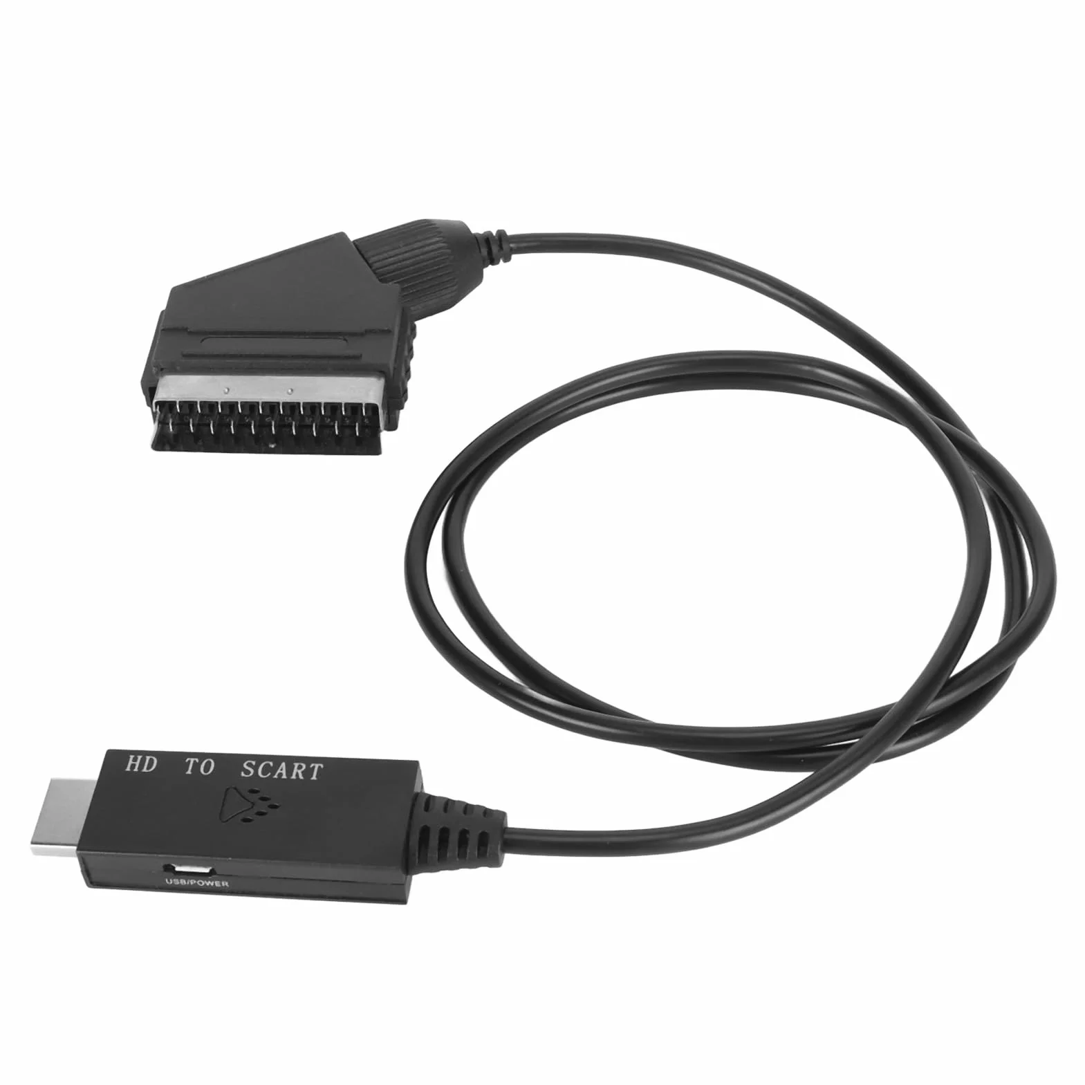 Konwerter HDMI na SCART, kabel HD do SCART, obsługuje PAL NTSC, adapter do telewizora VHS DVD