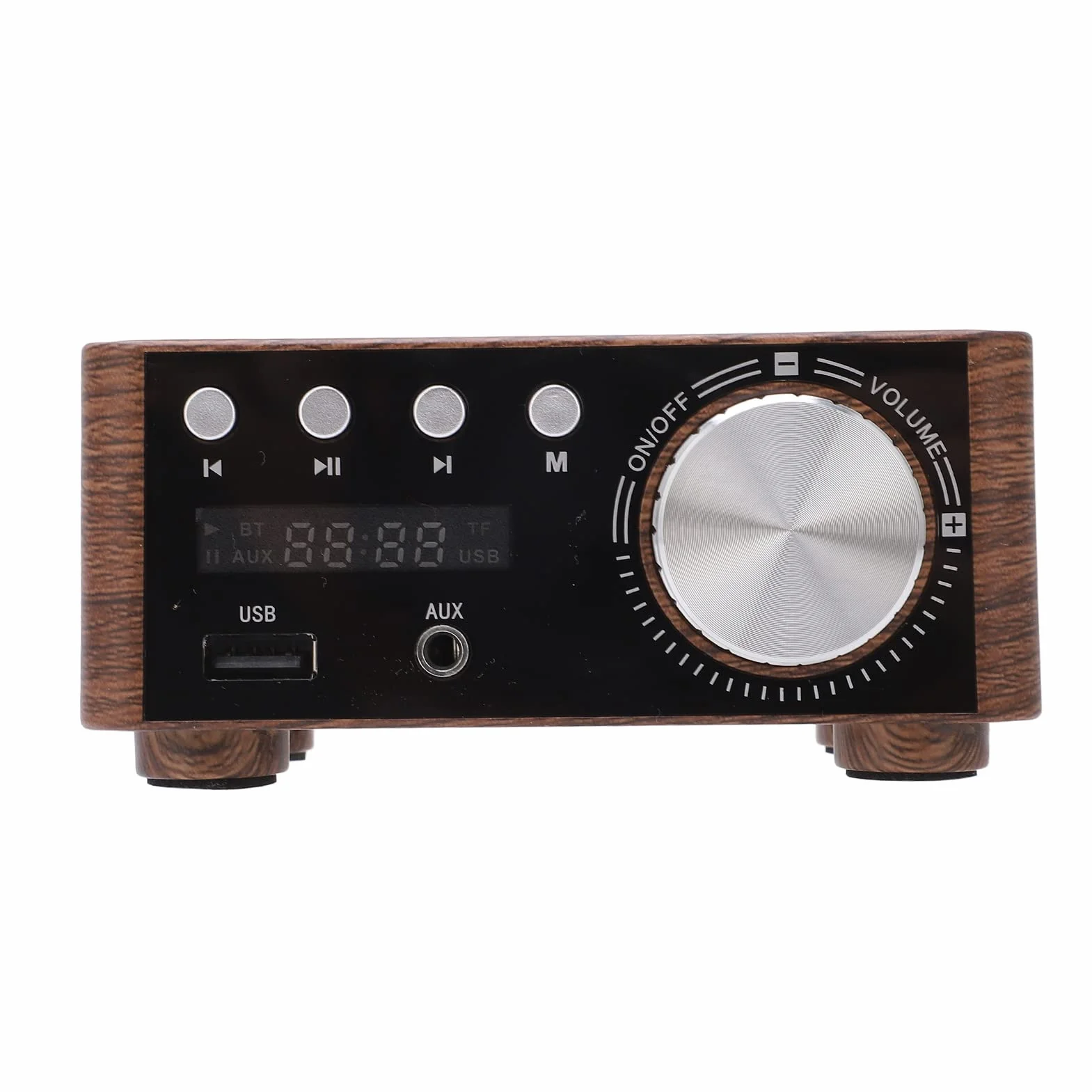Domary Cyfrowy Wzmacniacz Audio HIFI Stereo 50W X 2 z 5.0 do Domowych Systemów Audio Stylowy Kolor Mahoniowy