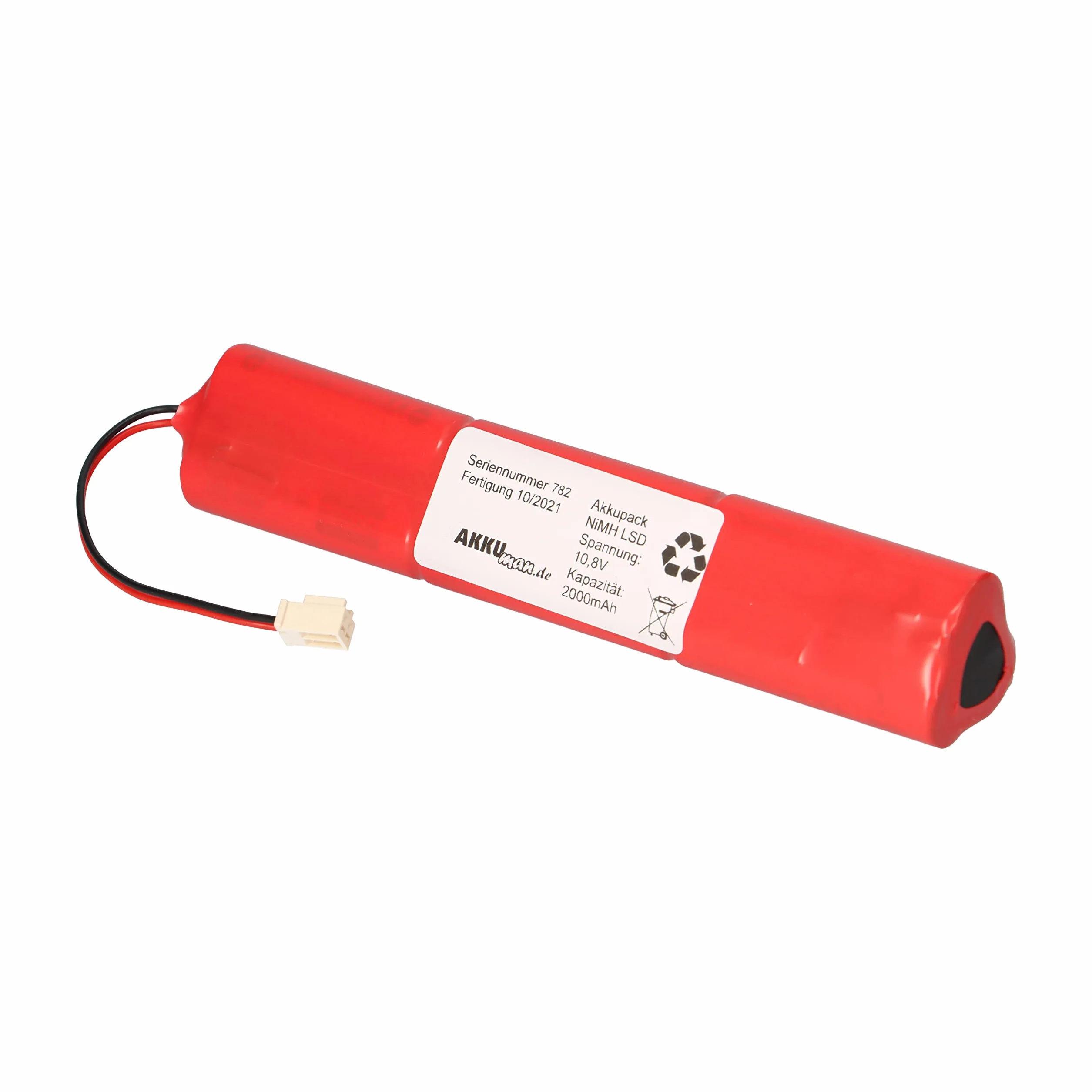 Wymienny akumulator do okien słonecznych Velux, okien dachowych i rolet, 10,8 V 2000 mAh NiMH, z kablem i gniazdem
