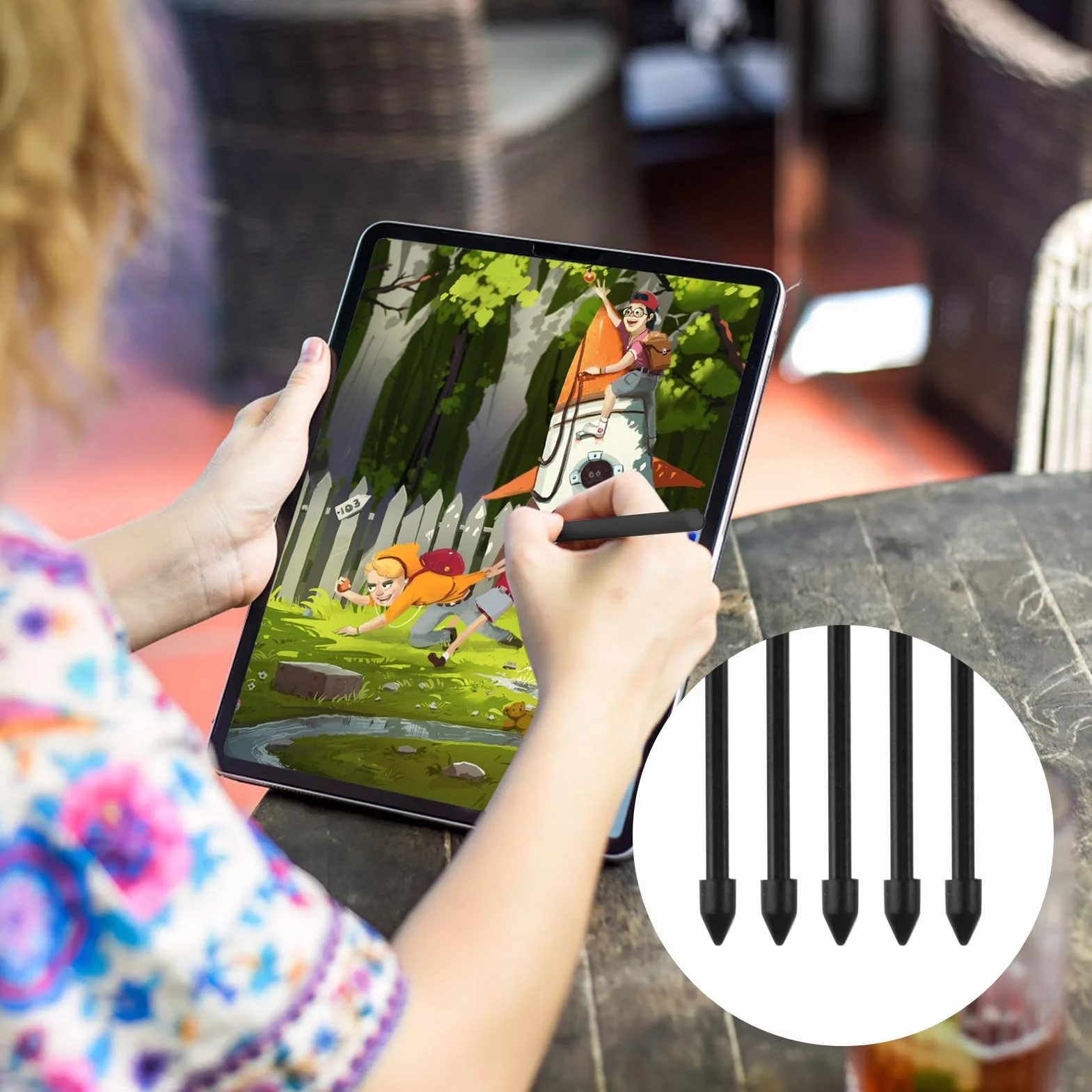Końcówki S Pen zamienne kompatybilne z Samsung Galaxy Tab S7 FE S7 S8 S8 Ultra Note 8/9 Touch Stylus czarny