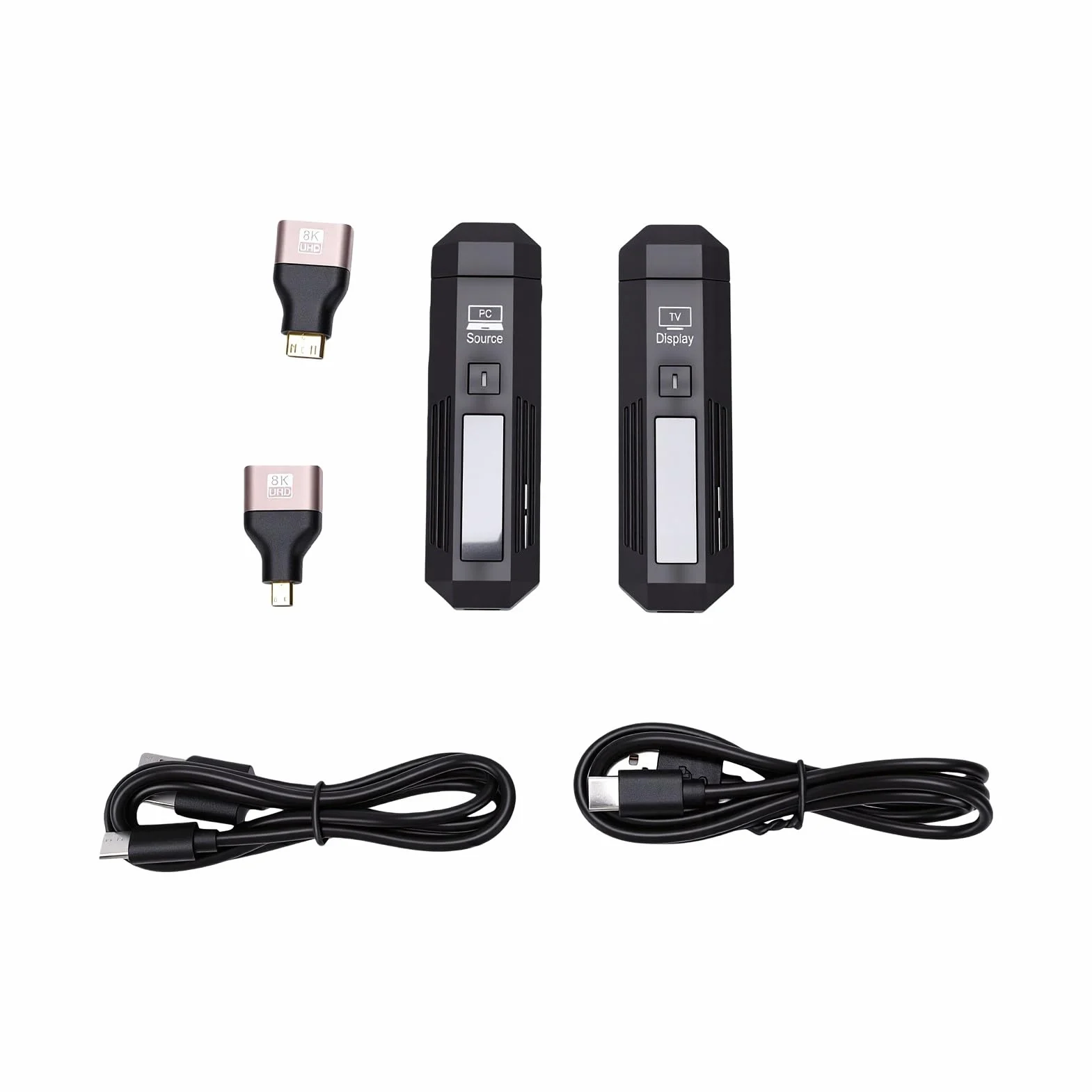 XUMIUZIY Bezprzewodowy Nadajnik i Odbiornik HDMI 50m, 1080P FHD | Dwuzakresowy, bezprzewodowy przedłużacz HDMI 2,4G/5G do przesyłania obrazu i dźwięku z laptopa/komputera/projektora/TV Boxa