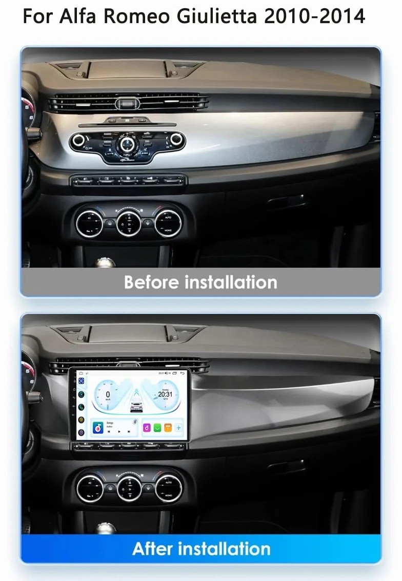 9-calowy dotykowy radio GPS dla Alfa Romeo giulietta 2010-2014, obsługuje BT WiFi Mirror Link 4G sterowanie z kierownicy(HM602 4 Core Wifi 1+32GB)