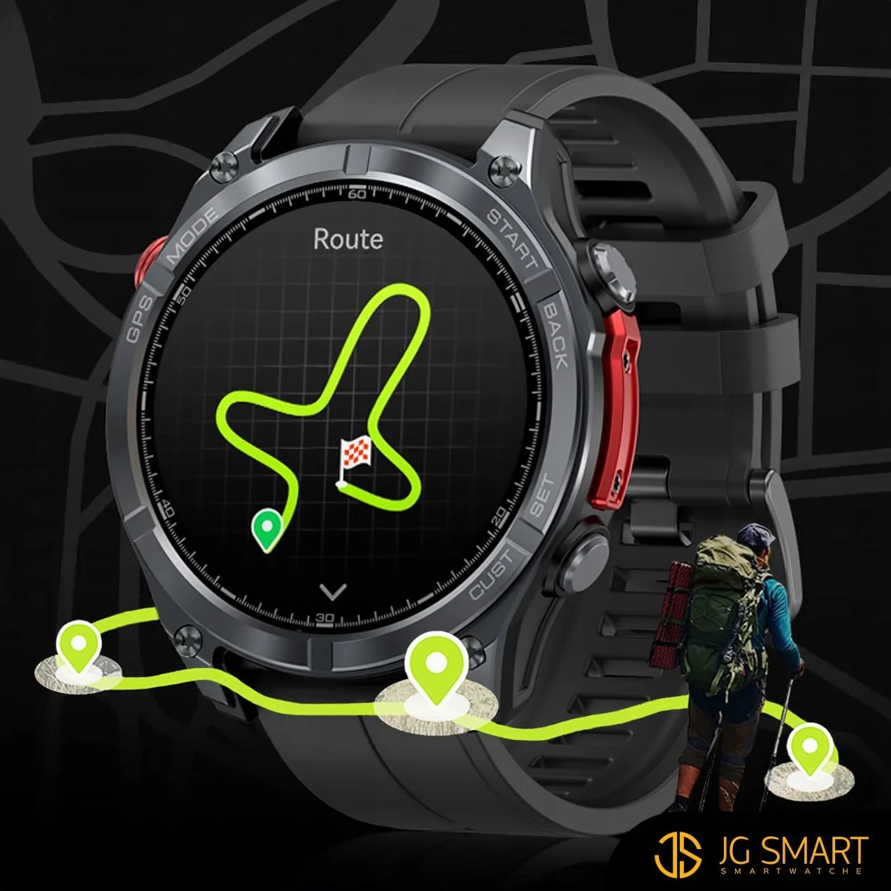 SMARTWATCH MĘSKI GPS PŁYWANIE WODOODPORNY 5 ATM SEN puls ROZMOWY + 3PASKI
